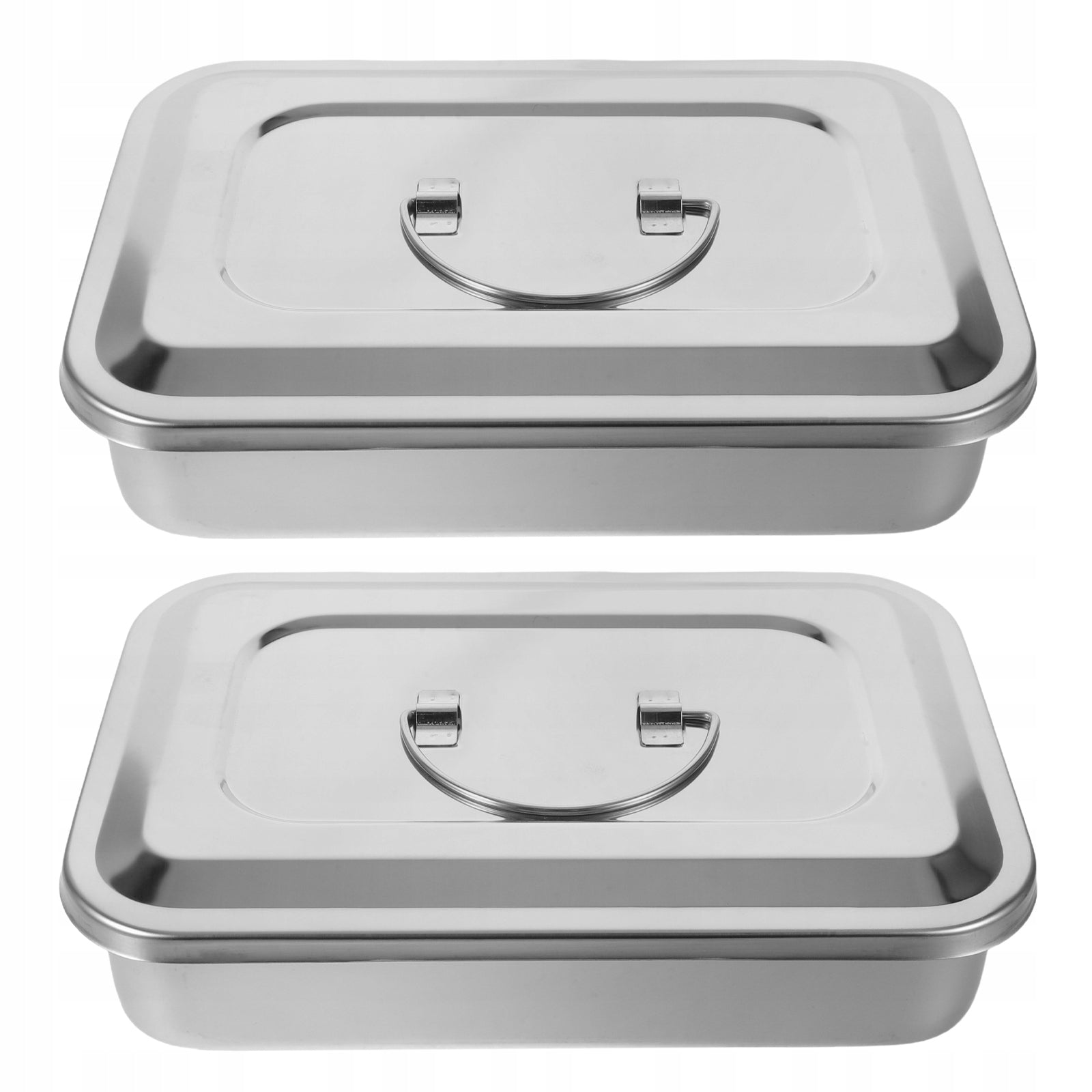 2PCS METAL NAIL ART TOOL STERILIZER CONTAINER FOR PROFESSIONAL USE Kind dry heat