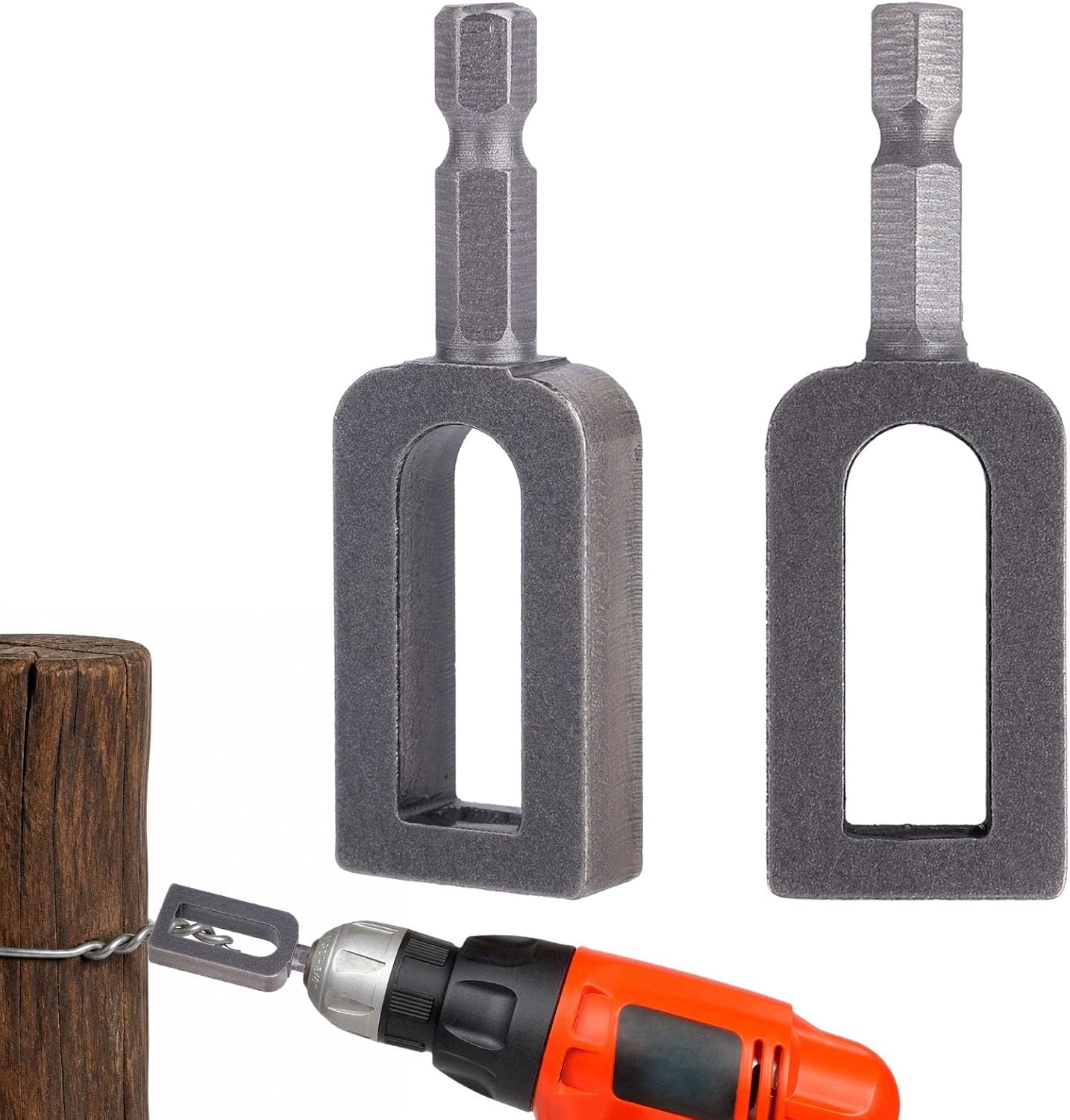 2PCS WIRE TWISTING TOOLS FOR DRILL CARBON STEEL UNIVERSAL