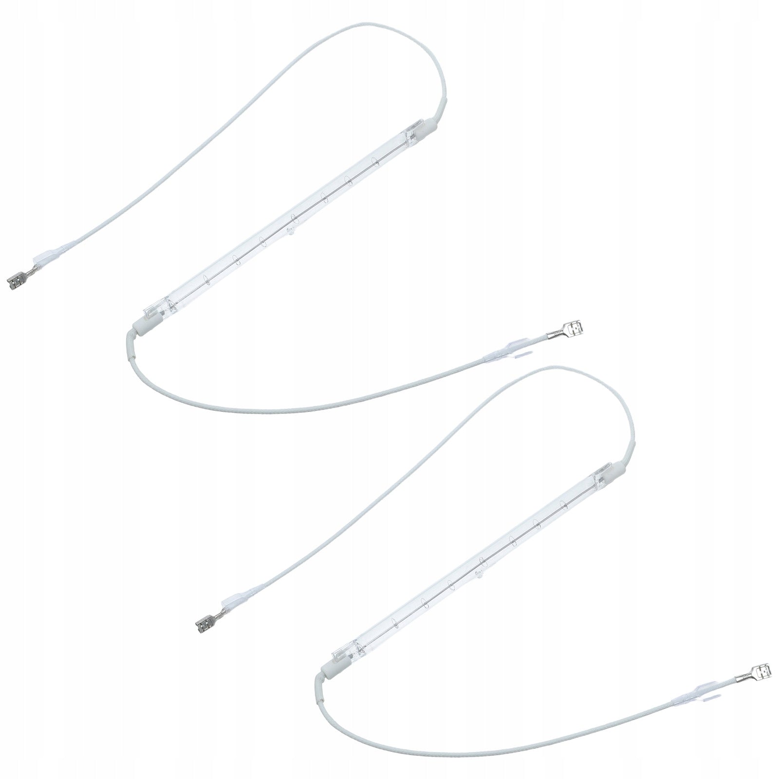 2Pcs Universal Oven Round Heating Tube Lamp Replacement Dominant color white