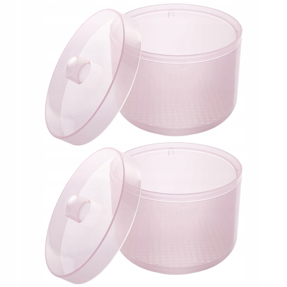 2SZT RÓŻOWY PLASTIKOWY POJEMNIK DO DEZYNFEKCJI NARZĘDZI DO PAZNOKCI Brand no brand