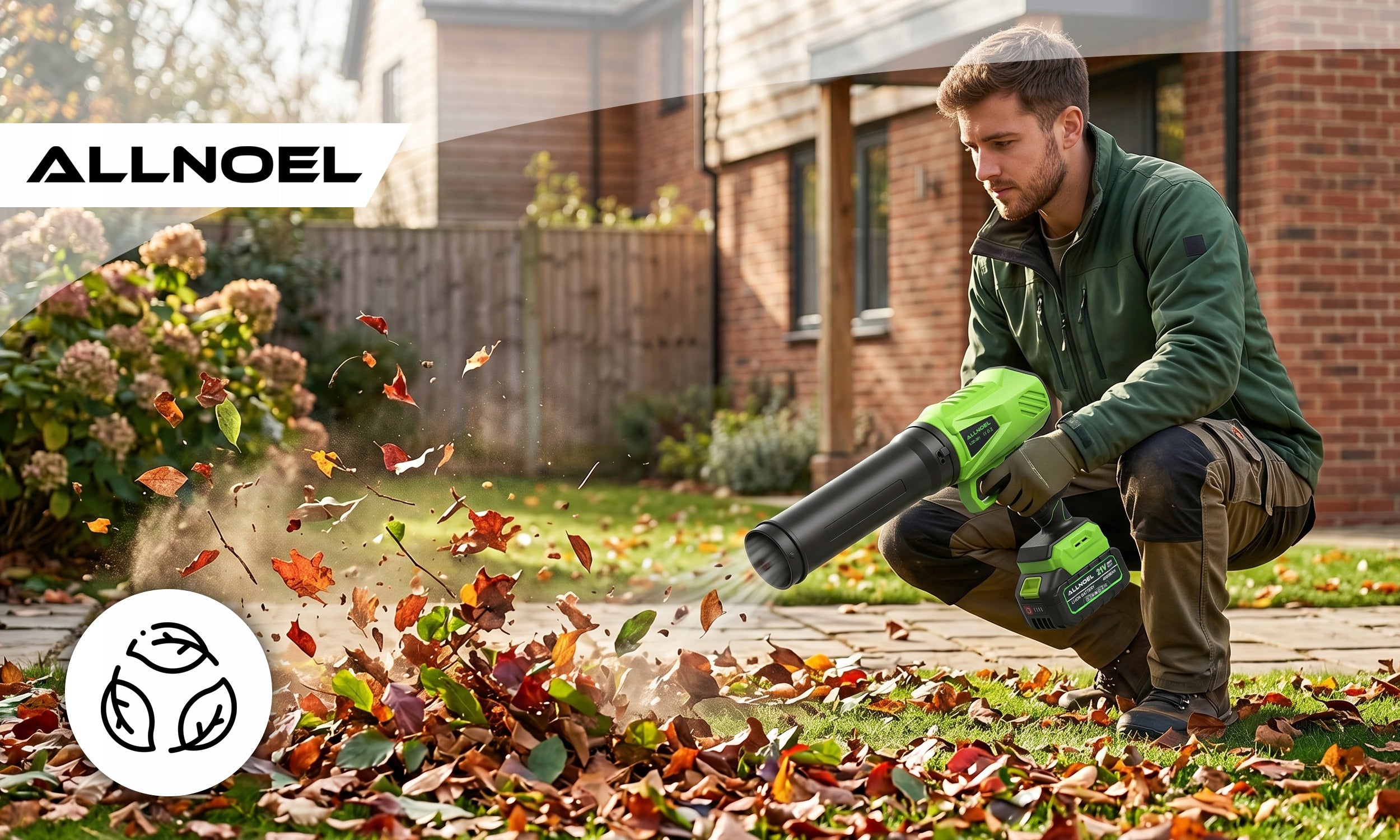 2X 4Ah TURBO CORDLESS ELECTRIC GARDEN BRUSHLESS BLOWER Output 13 m3/min