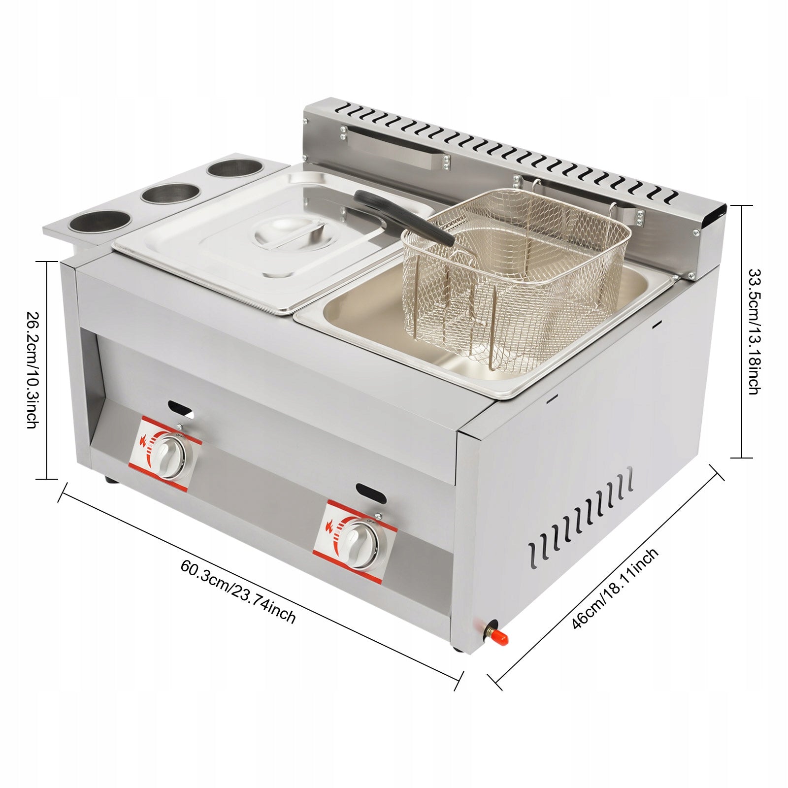 2X 6L DOUBLE COMMERCIAL LPG GAS FRYER STAINLESS STEEL CATERING FRYING TOOL Brand no brand