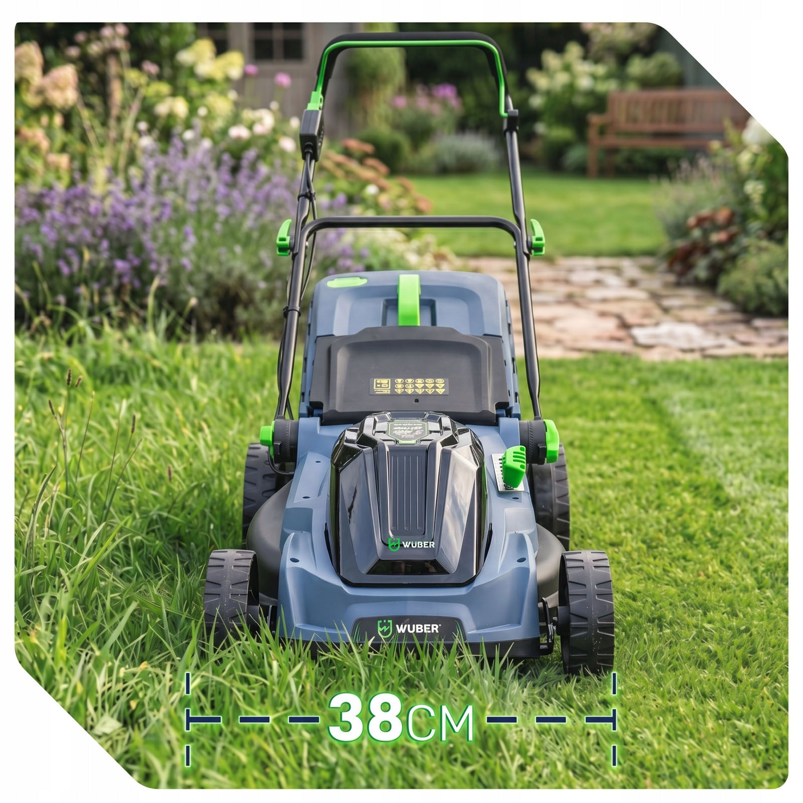 2X AKU 6 AH CORDLESS BRUSHLESS LAWN MOWER SOLID WUBER Brand Wuber