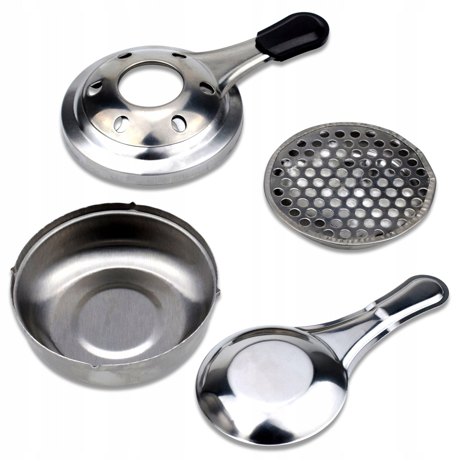 2X ALCOHOL BURNER FOR FONDUE STAINLESS STEEL Packaging status original