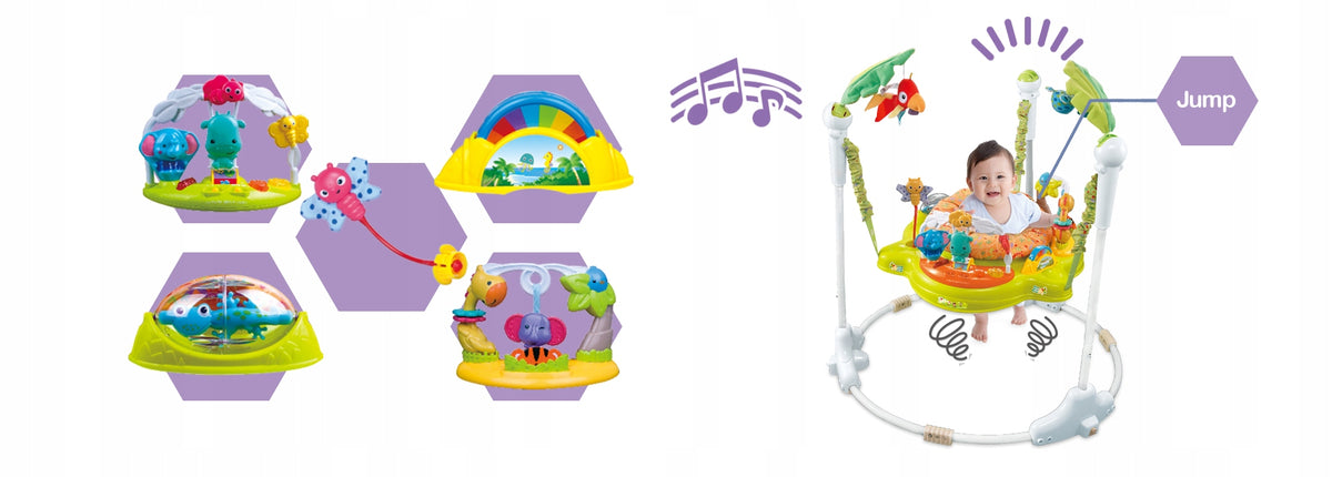 2X Activity WALKER INTERACTIVE Jumper Jumperoo MATADI Green Brand Matadi