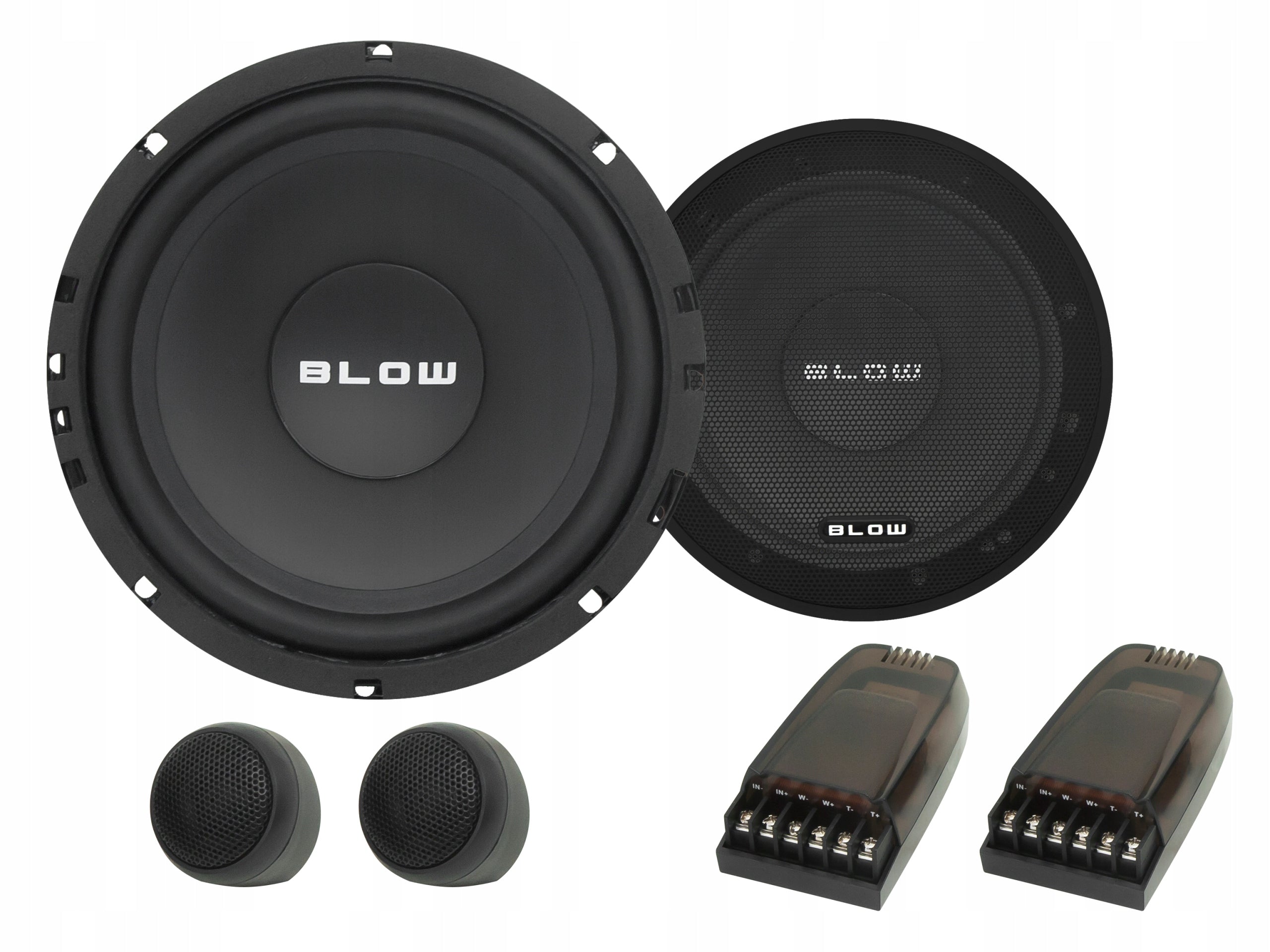 2X CAR SPEAKER BASS WOOFER 150W 6,5" 165mm + 2X TWEETER SET Manufacturer code VR-160