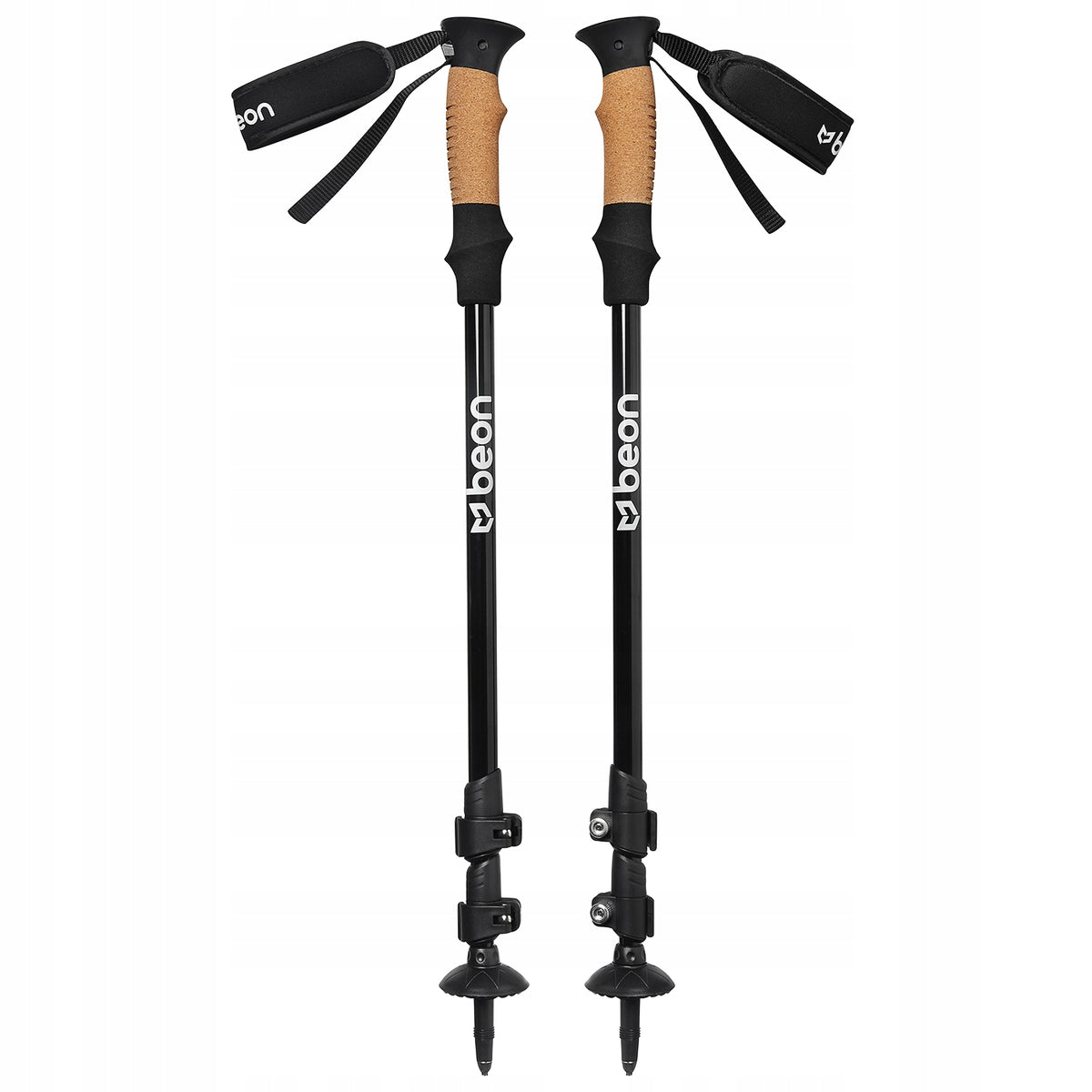 2X CARBON TREKKING POLES BEON CARBON BLACK NORDIC WALKING 222G Manufacturer code 5904107773155