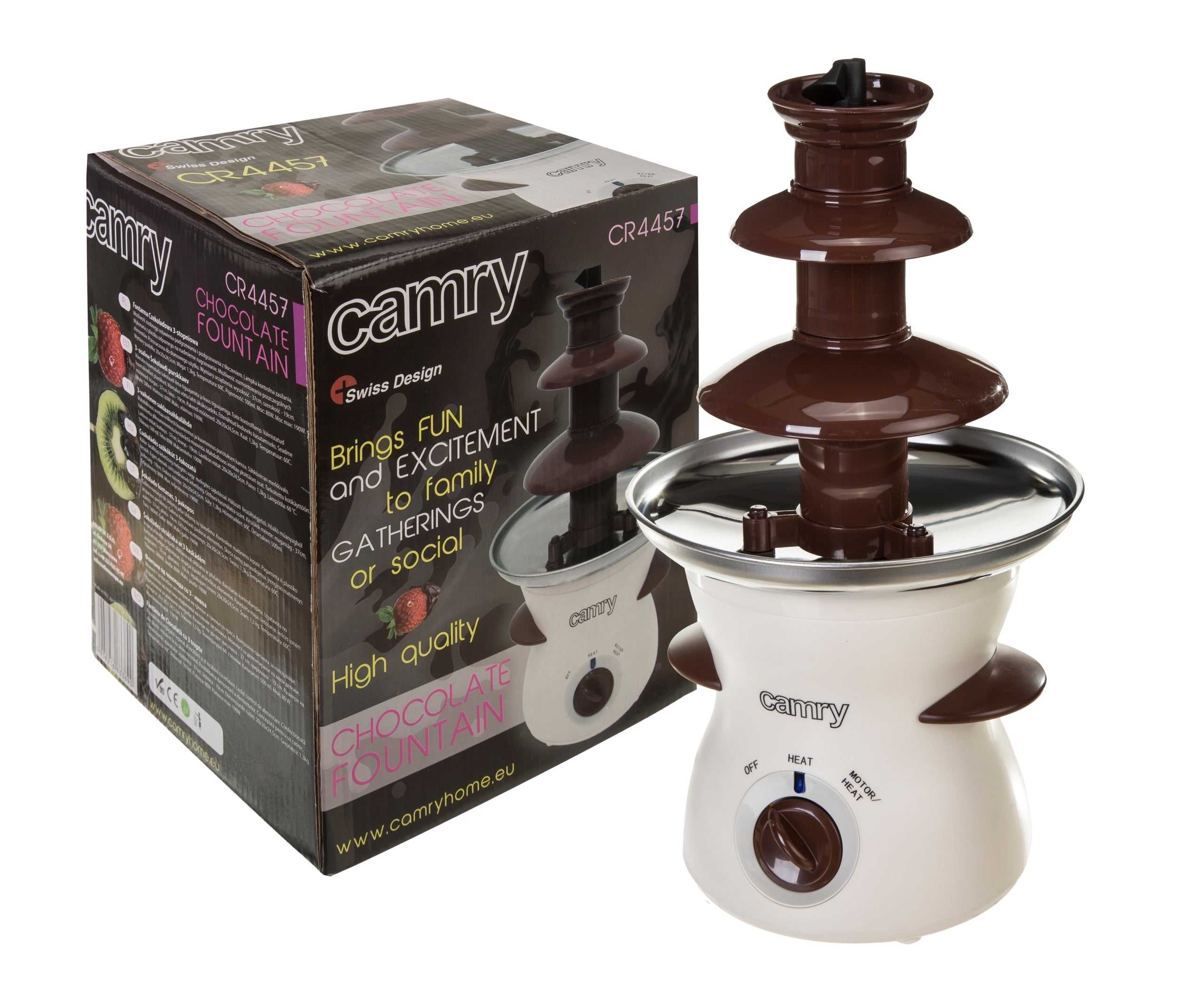 2X CHOCOLATE FONDUE FOUNTAIN FOR CHOCOLATE Dominant color beige/brown