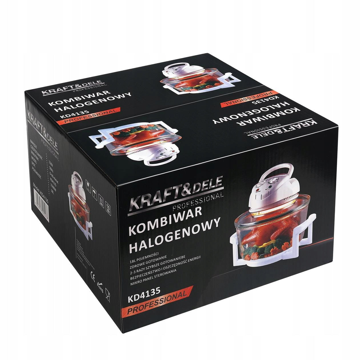 2X COMBO HALOGEN OVEN MINI OVEN ELECTRIC POT 18L 1500W 250 Dominant color white