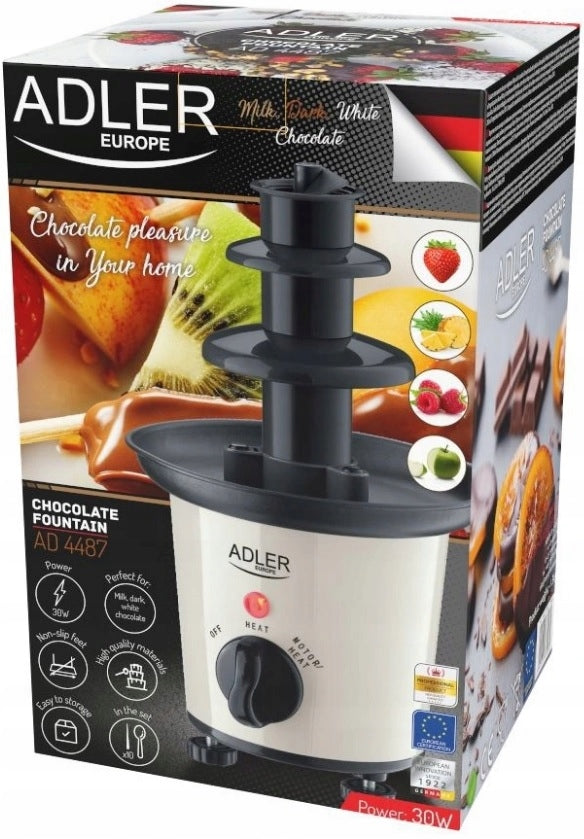 2X Chocolate Fountain Chocolate fondue 3 levels Adler AD 4487 Brand ADLER