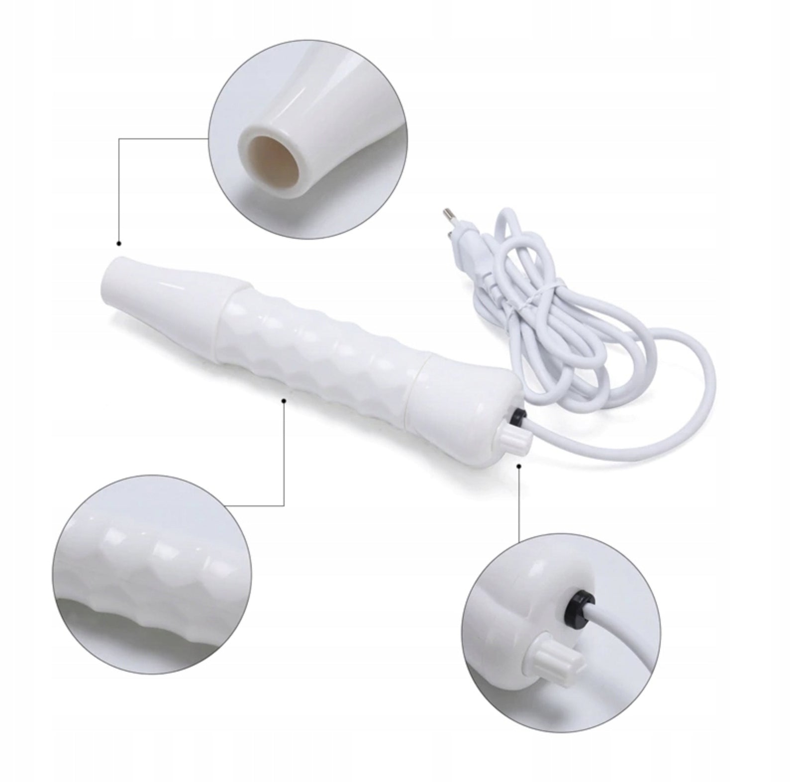 2X Darsonval Derma Wand 4 Pellets Electrodes Hair Skin Face Care Manufacturer code derma wand darsonval