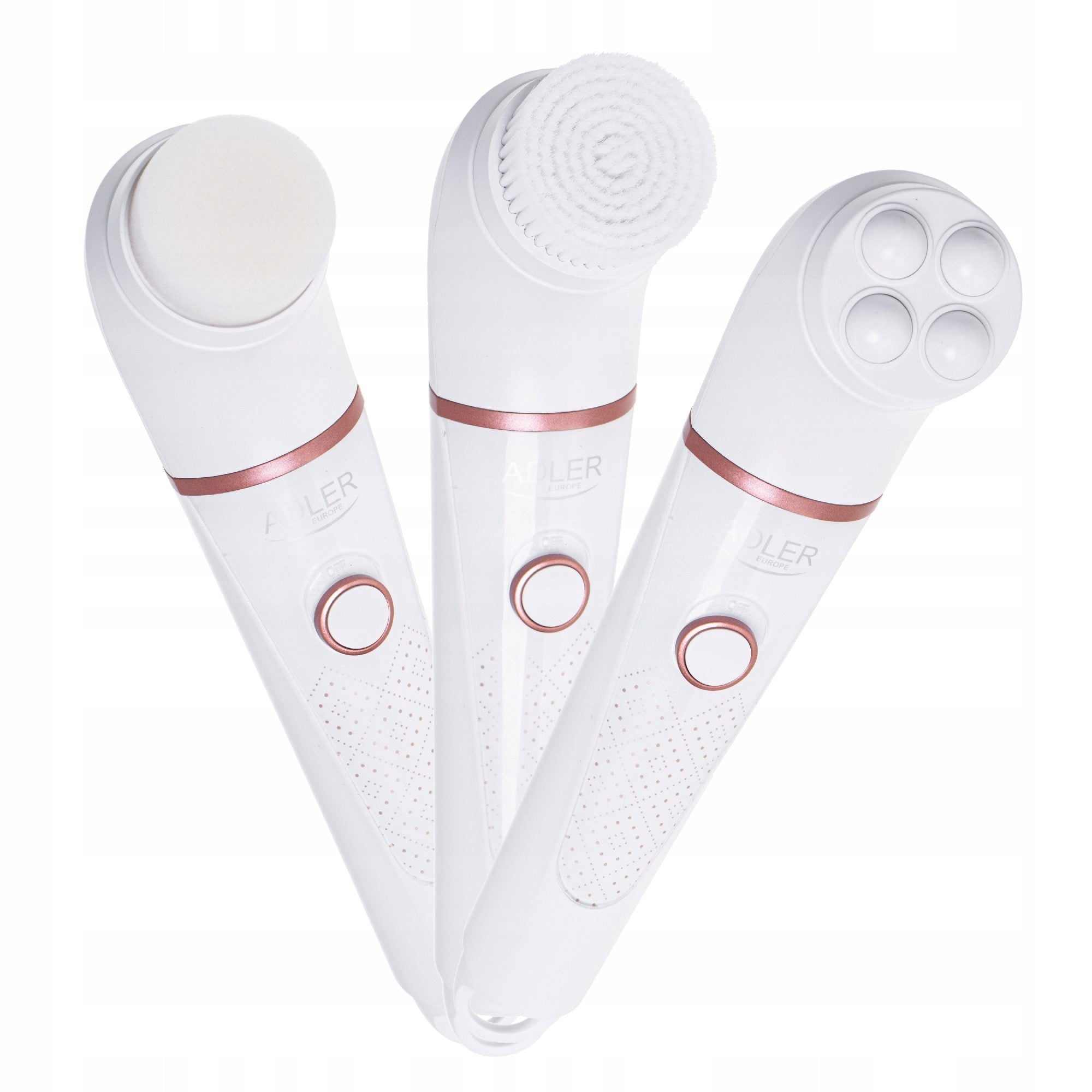 2X Device brush for massage and facial cleansing 3 CAPS Adler AD 2 Brand ADLER