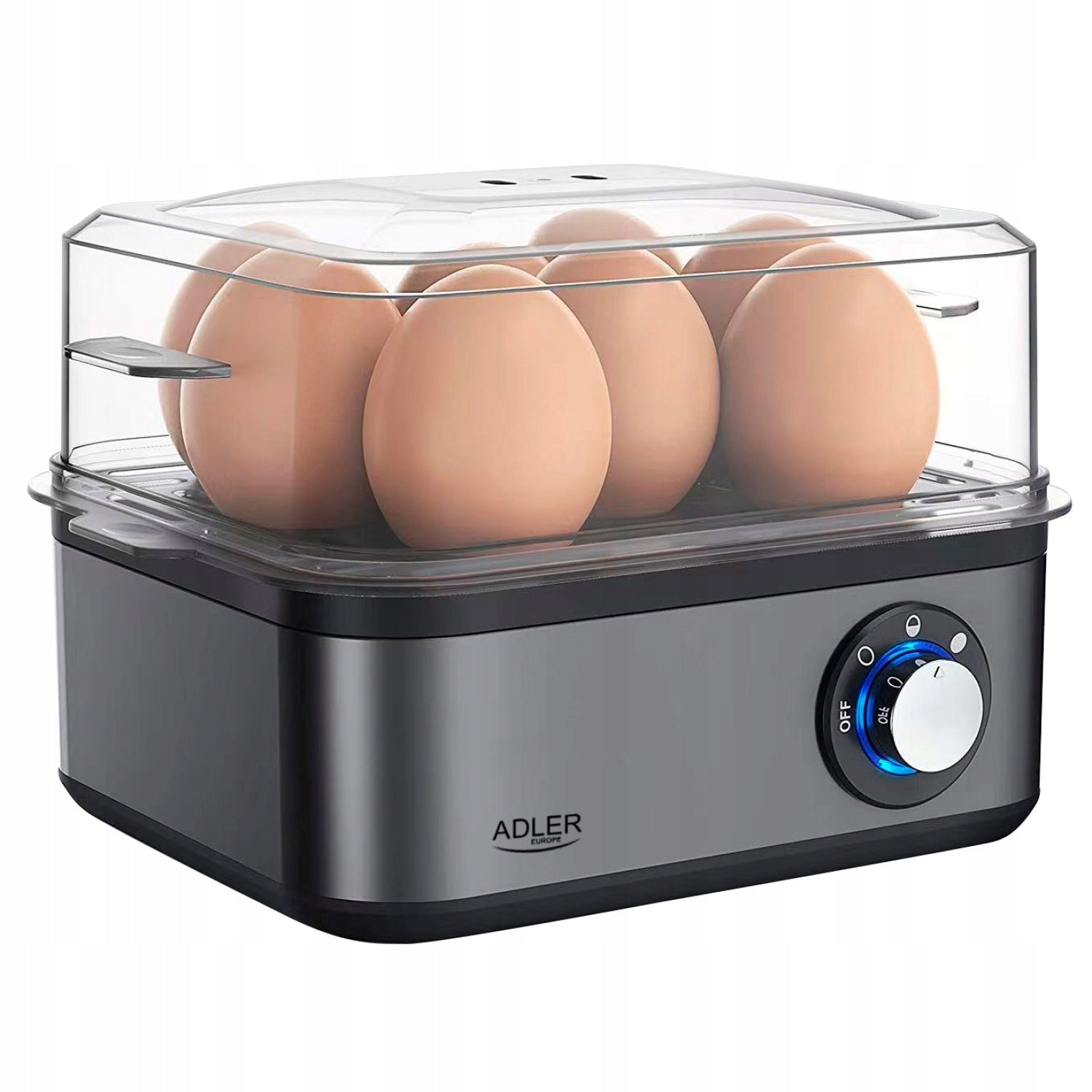 2X EGG COOKER 8 EGGS SOFT HARD BOILED EGG COOKER ADLER AD4 Brand ADLER