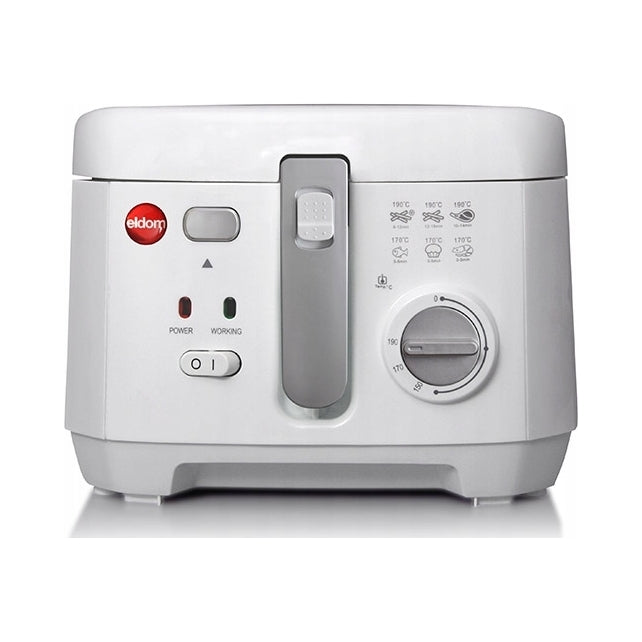 2X ELDOM AIR FRYER FR18 WHITE 2.5L 1800W FOLDING HANDLE