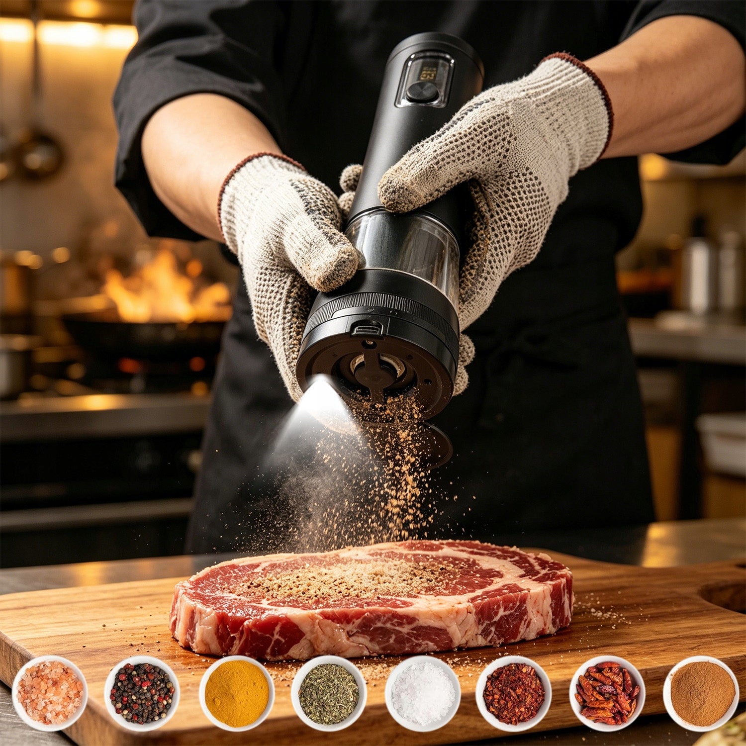 2X ELECTRIC GRINDER FOR PEPPER SALT SPICES ADJUSTABLE GRINDING ARCHER Brand no brand