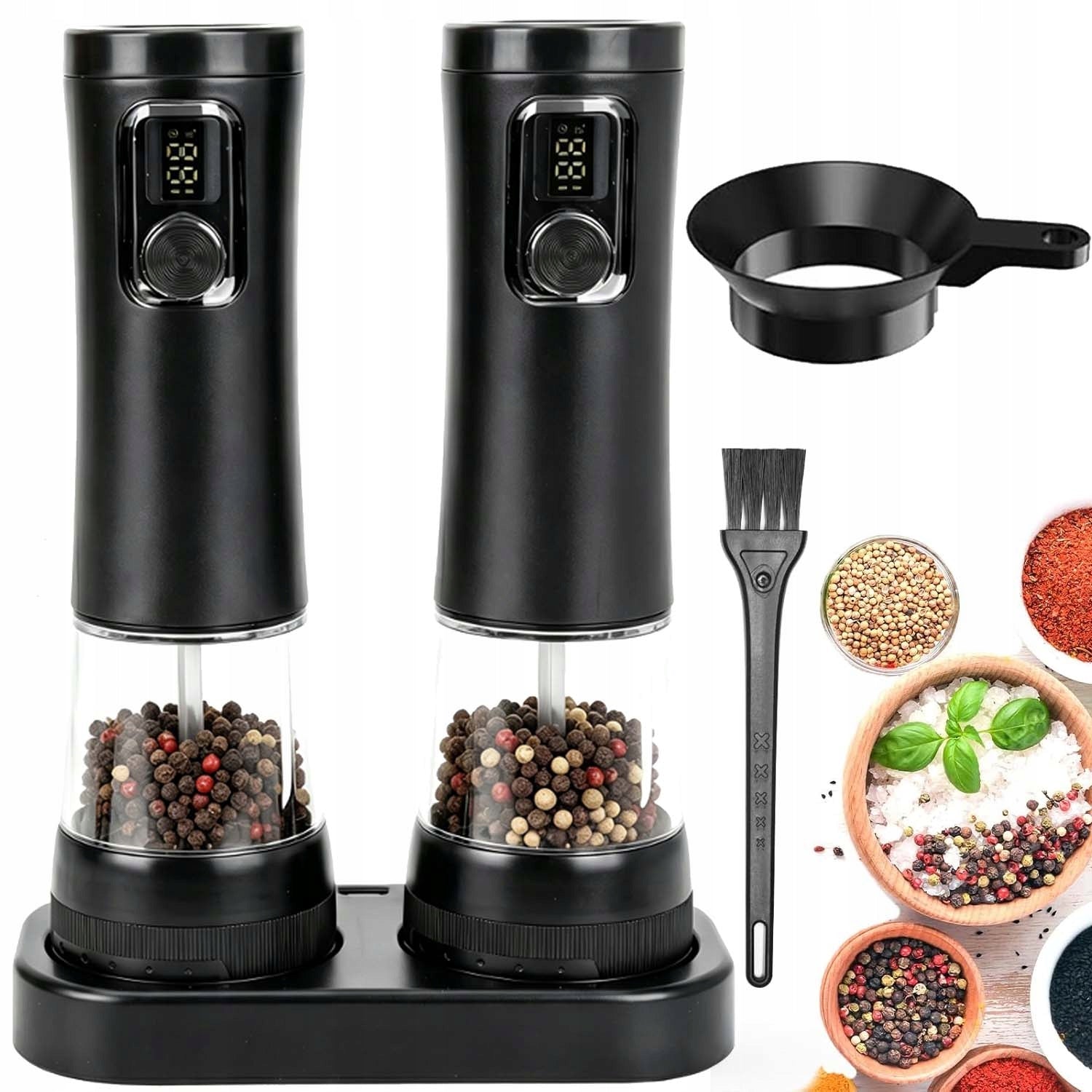 2X ELECTRIC GRINDER FOR PEPPER SALT SPICES ADJUSTABLE GRINDING ARCHER