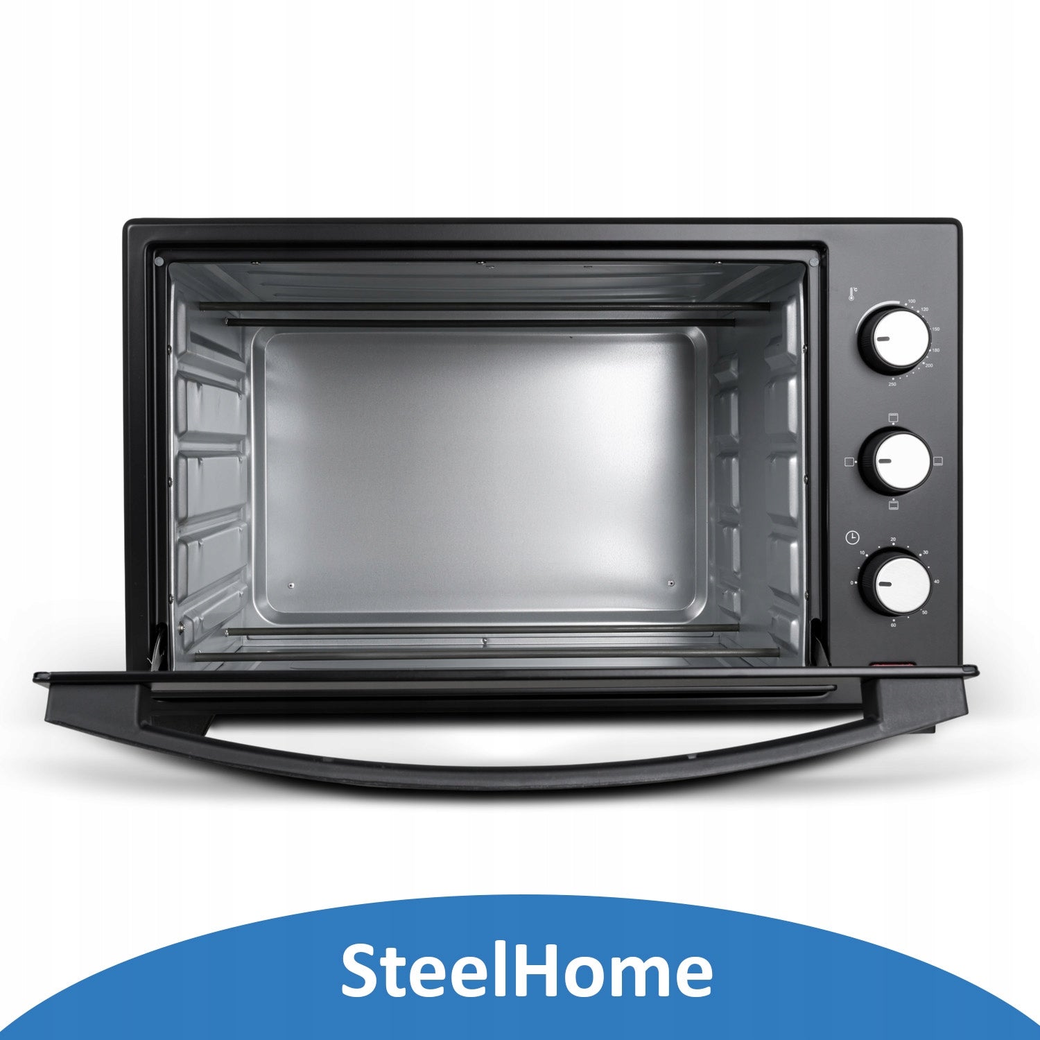2X ELECTRIC OVEN FREESTANDING TIMER GRATE 250°C 48L 2000W 3 MODES Brand no brand