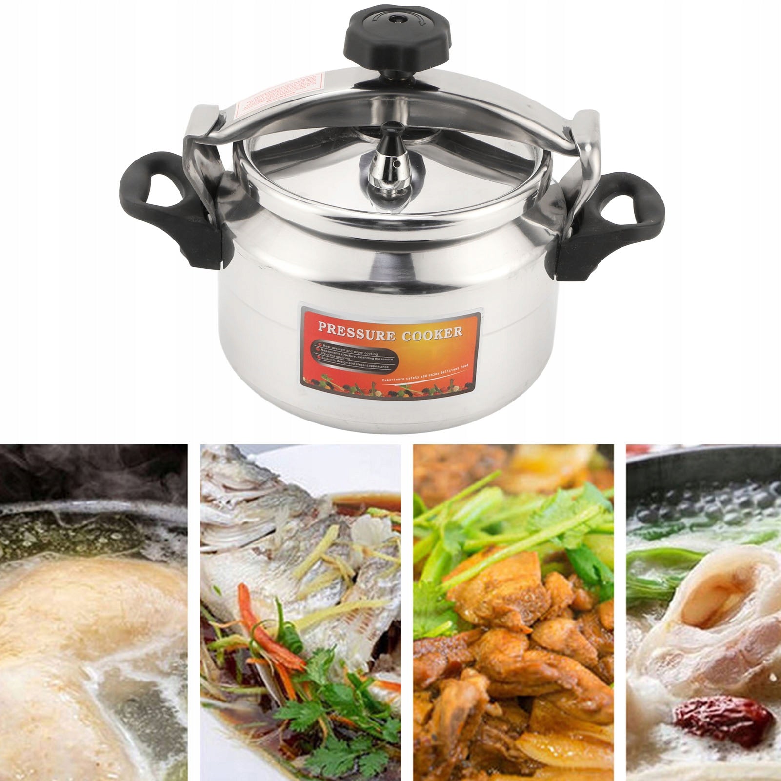 2X EXPLOSION-PROOF PRESSURE COOKER RESISTANT TO HIGH TEMPERATURES 3L 12.8x18 cm Brand no brand