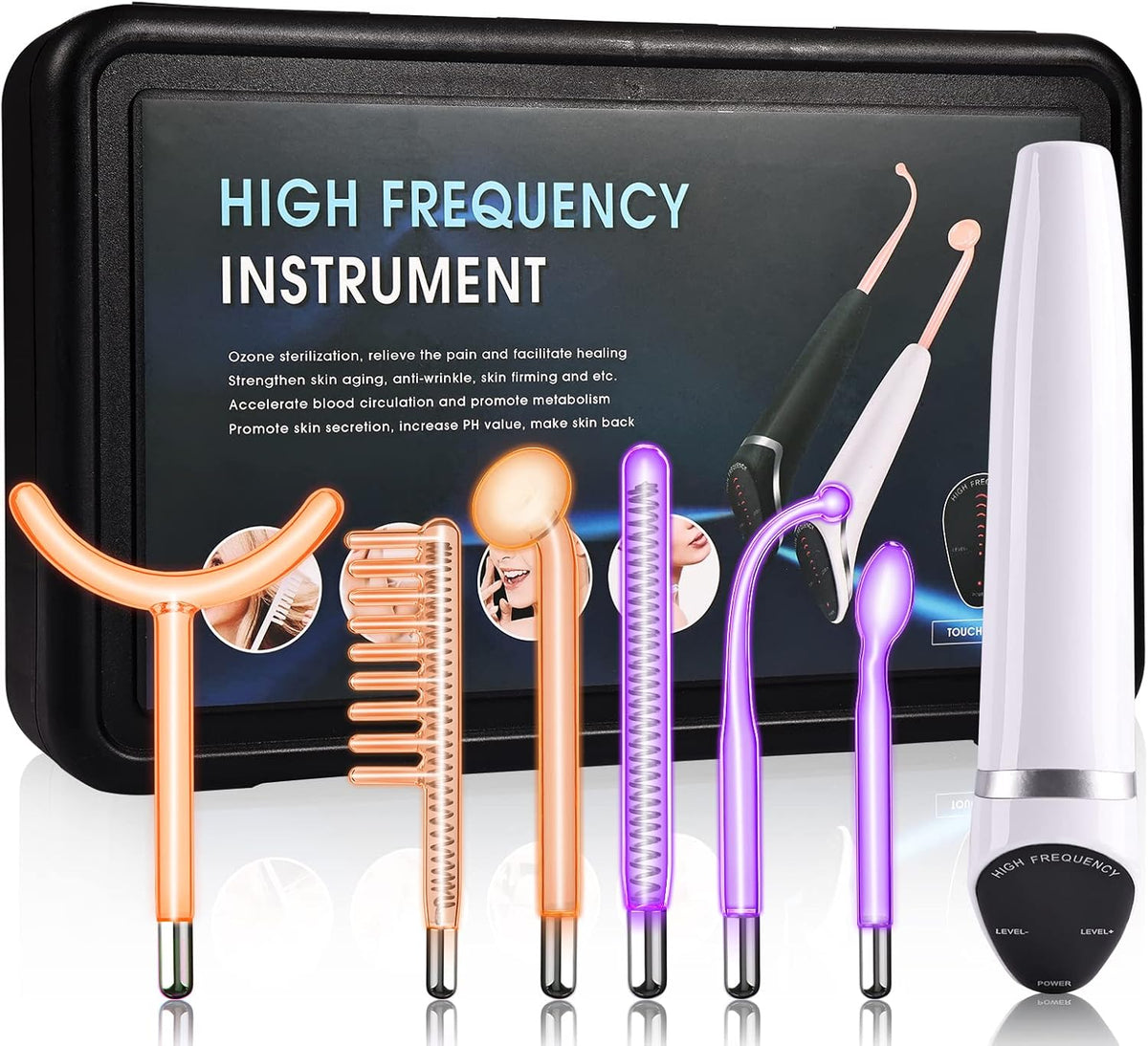 2X FACE DEVICE HF HIGH FREQUENCY 6 ELECTRODES