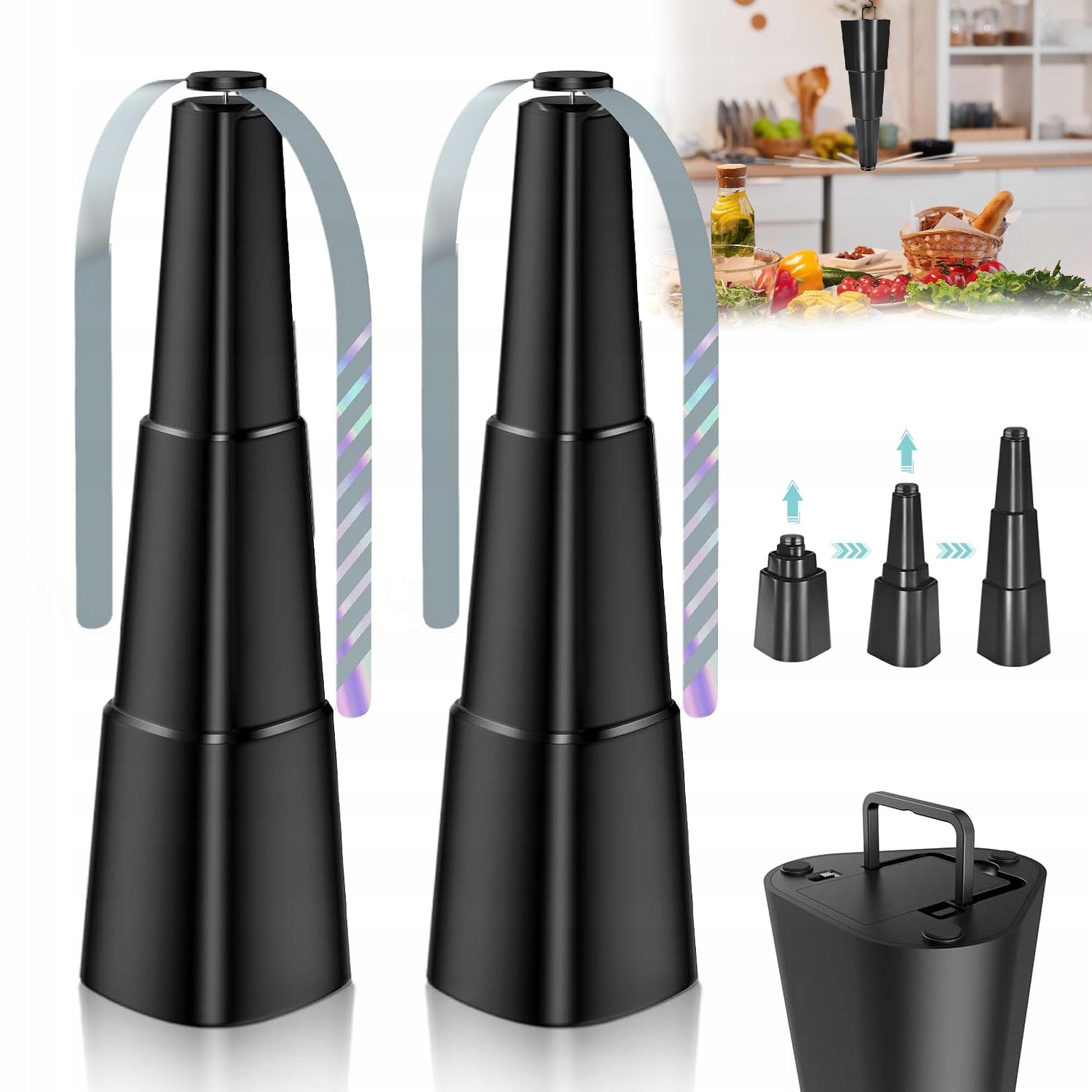2X FAN TABLE FAN MOSQUITO FLY REPELLENT AGAINST HANDLE