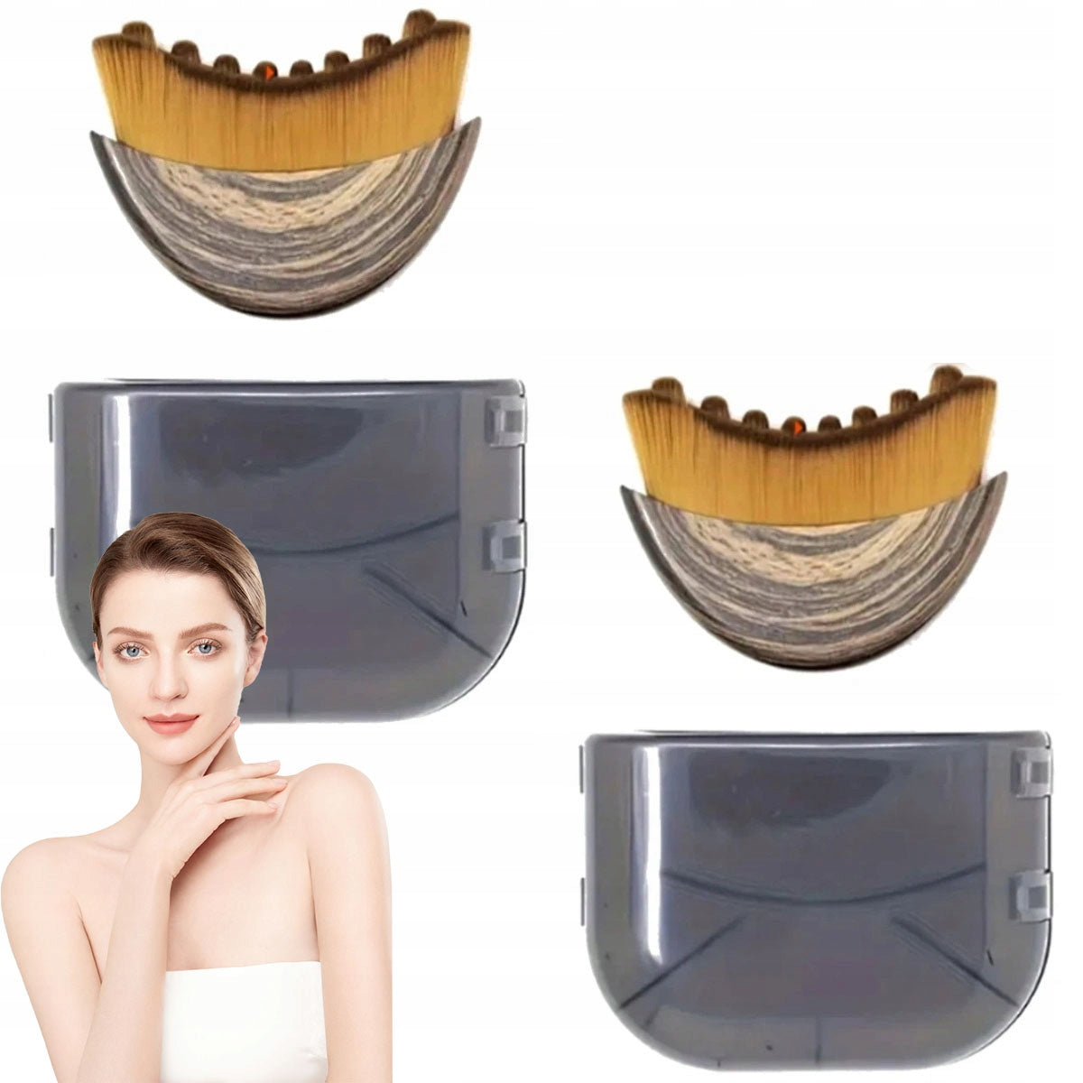2X Face Massage Brush Natural FACE LIFTING LASH BROW