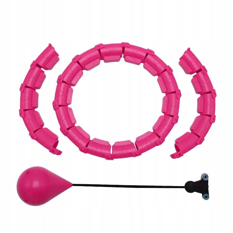 2X HULA HOOP WITH WEIGHT SLIMMING WHEEL WITH PROJECTIONS MASSAGER WEIGHT Diameter 50 cm
