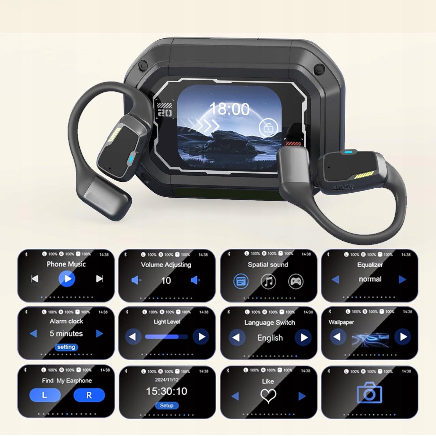 2X Headphones Translator AI for Calls 165 languages BT-5.4 With Case Charge Brand no brand