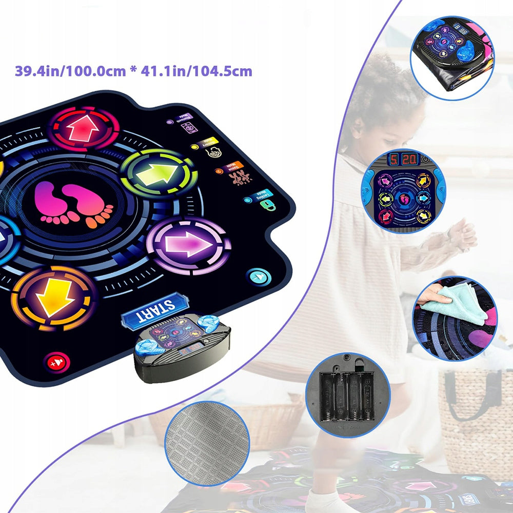 2X KIDS MUSIC MAT FOR DANCE BLUETOOTH WITH 5 SPEED MODE PREZE