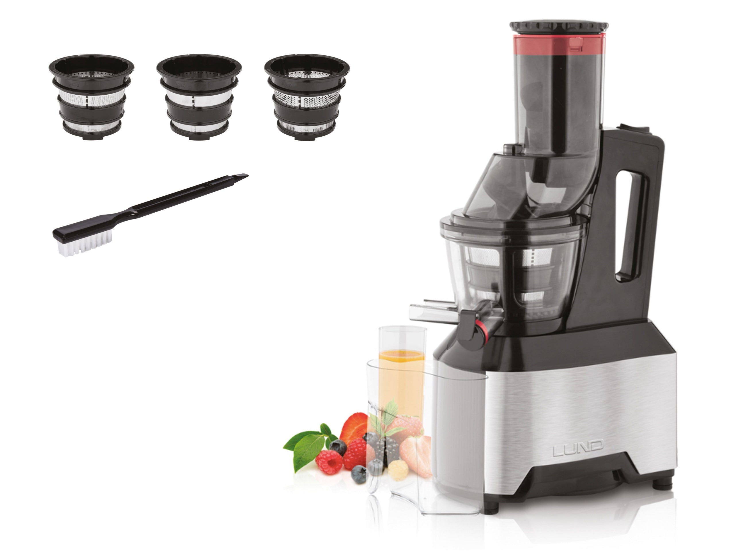 2X LUND JUICER SLOW JUICER 150W BLACK 67841 Dominant color black