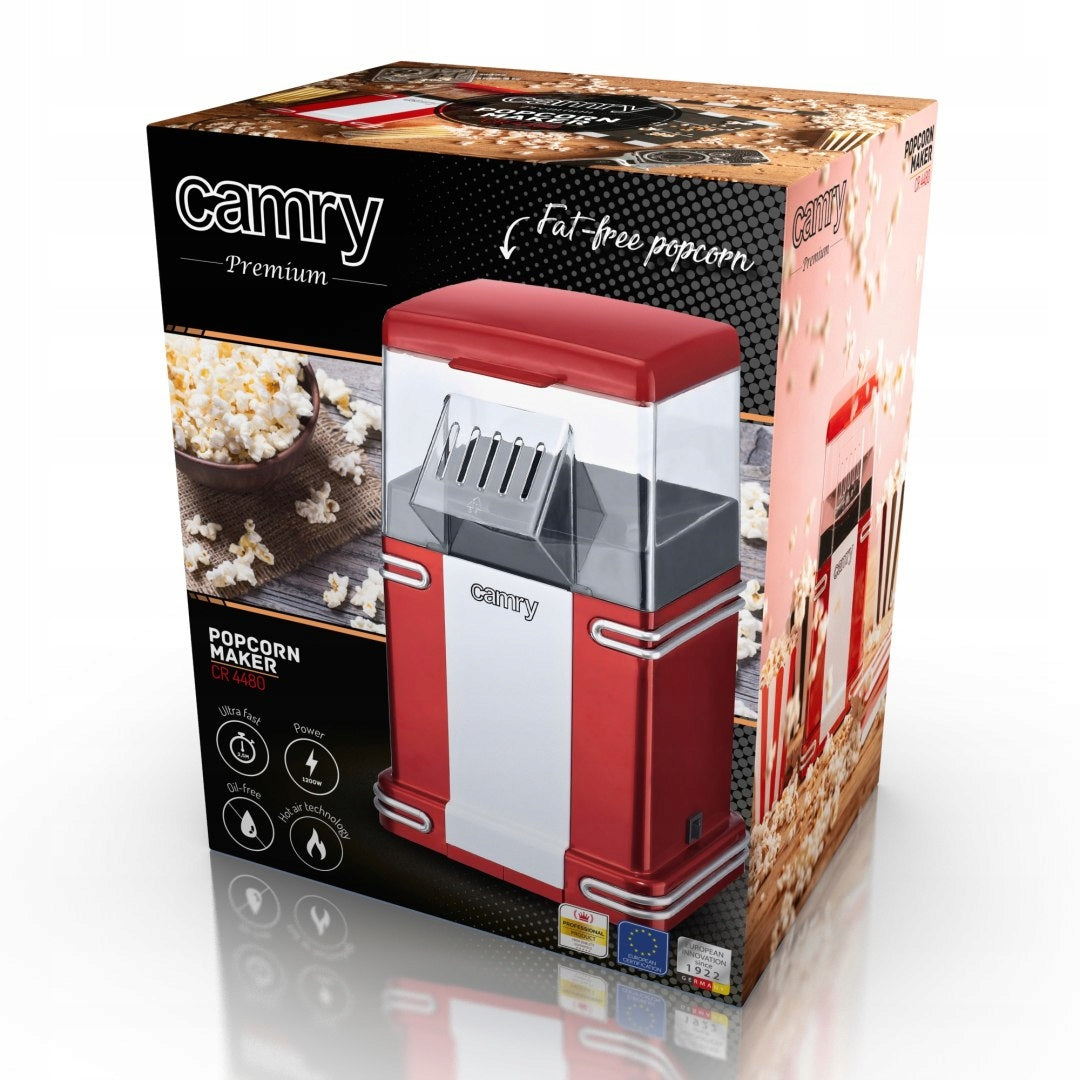 2X MACHINE POPCORN MACHINE WITHOUT FAT 1200W Camry Brand Camry