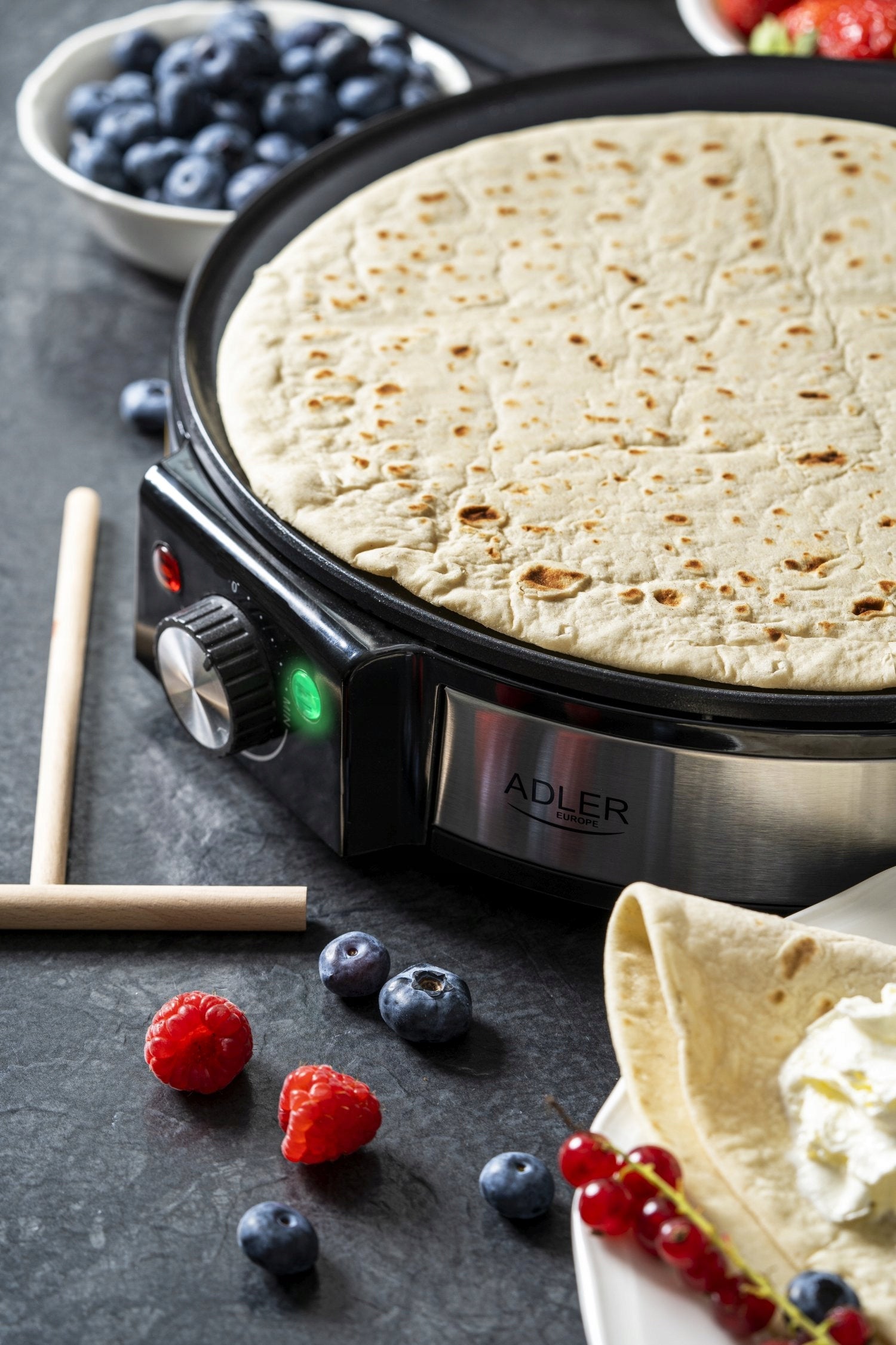 2X PANCAKE MAKER 30cm XXL 1600W NONSTICK ADLER Power rating 1600 W