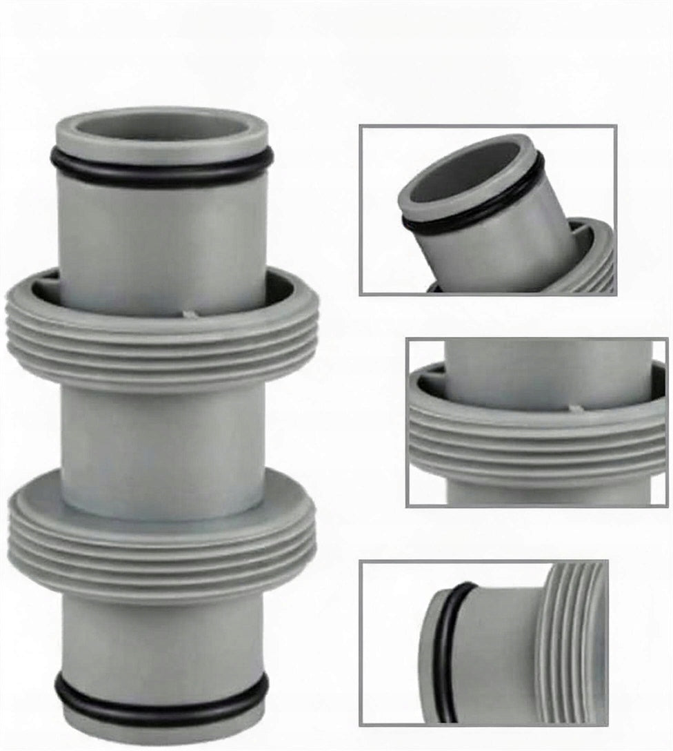 2X POOL PIPE HOSE CONNECTORS DURABLE 38MM HOSE ADAPTER + 2 SEALS Diameter 38 mm
