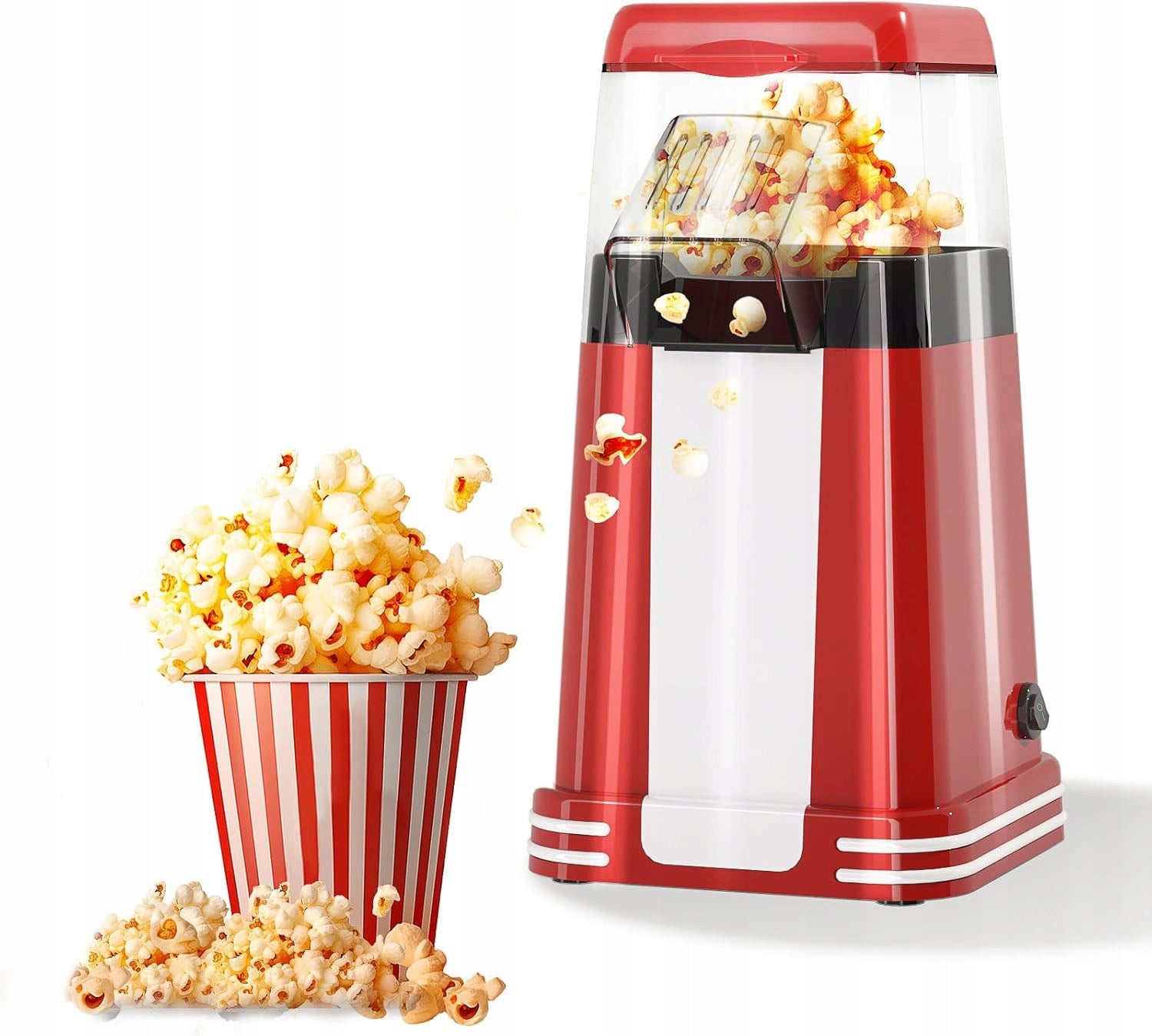 2X POPCORN MACHINE 1200W MACHINE RETRO POPCORN MAKING MACHINE
