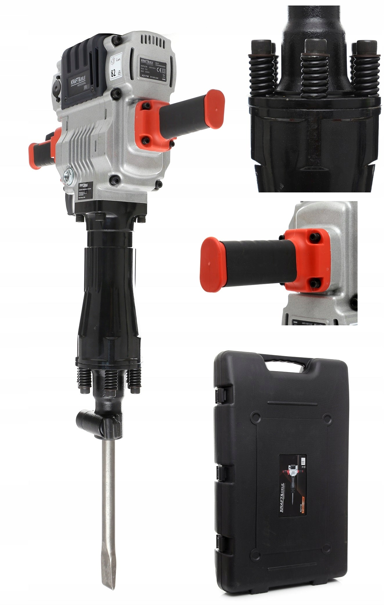 2X POWERFUL IMPACT DEMOLITION HAMMER 3200W 55J KD1738