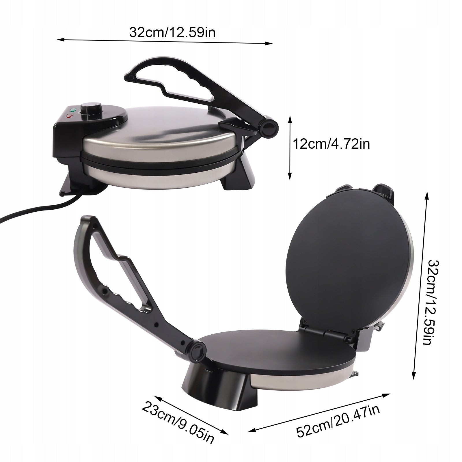 2X Pancake Fryer, Metal, 500 W, Multicolor Brand no brand