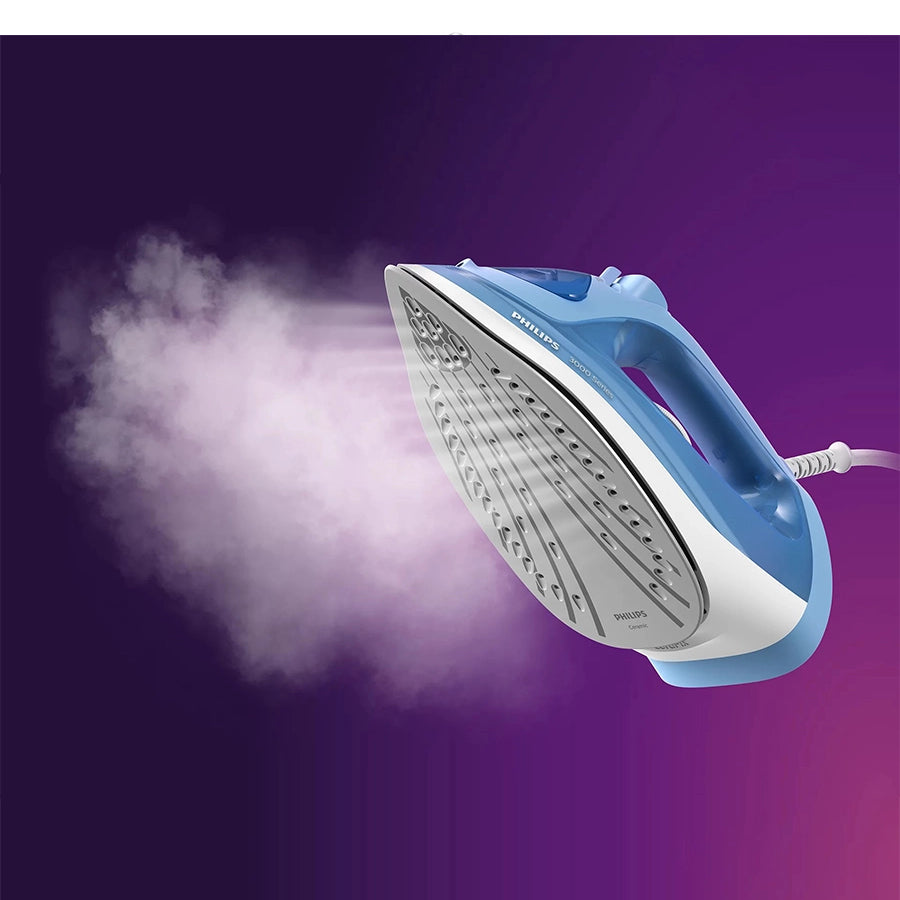 2X Philips Steam iron 3000 Series – 2400 W constant steam power 40 g/min Model DST3020/20