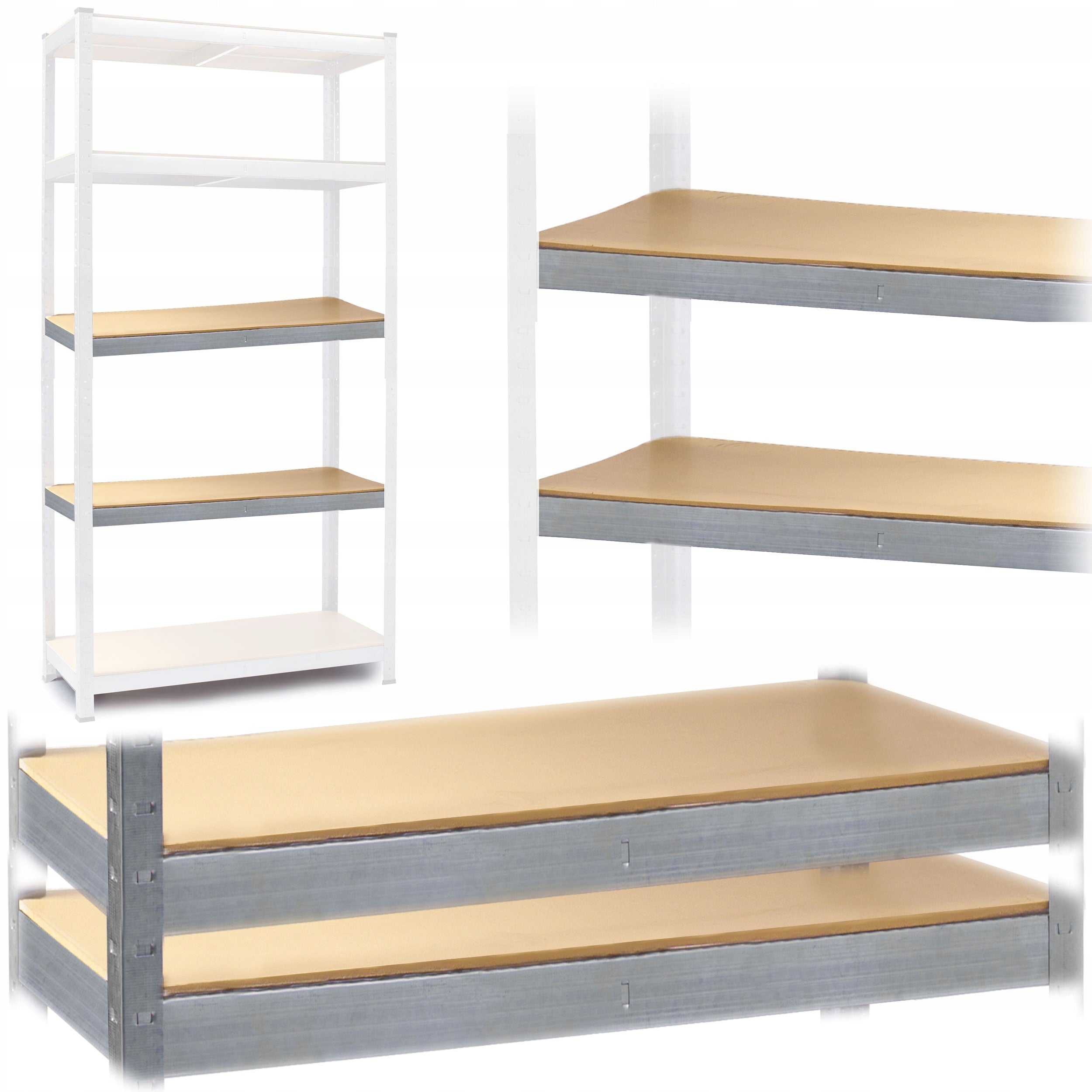 2X SHELF FOR METAL RACK 180x90x40cm HUMBERG
