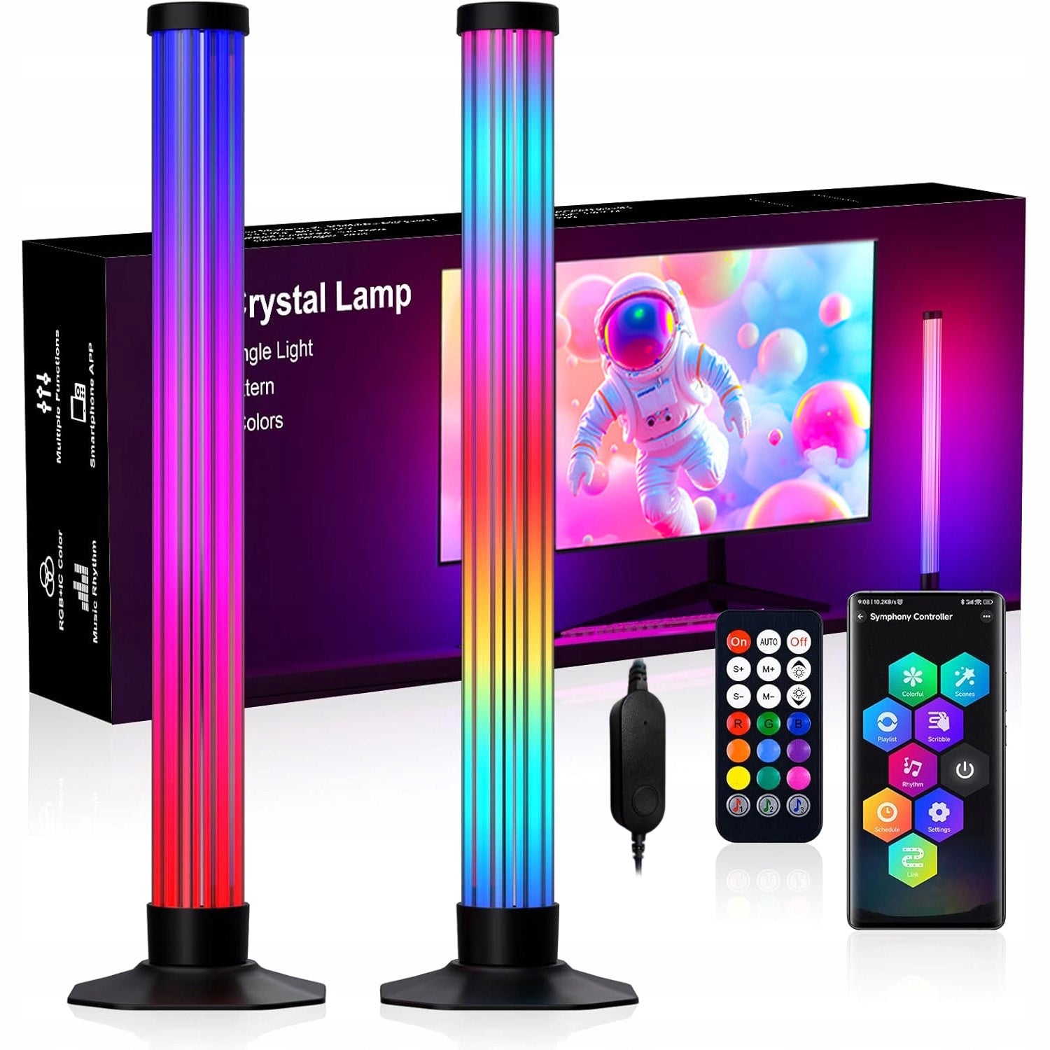 2X SMART LIGHT STRIPS FOR TV PC LED DESK LAMP RGB GAMING