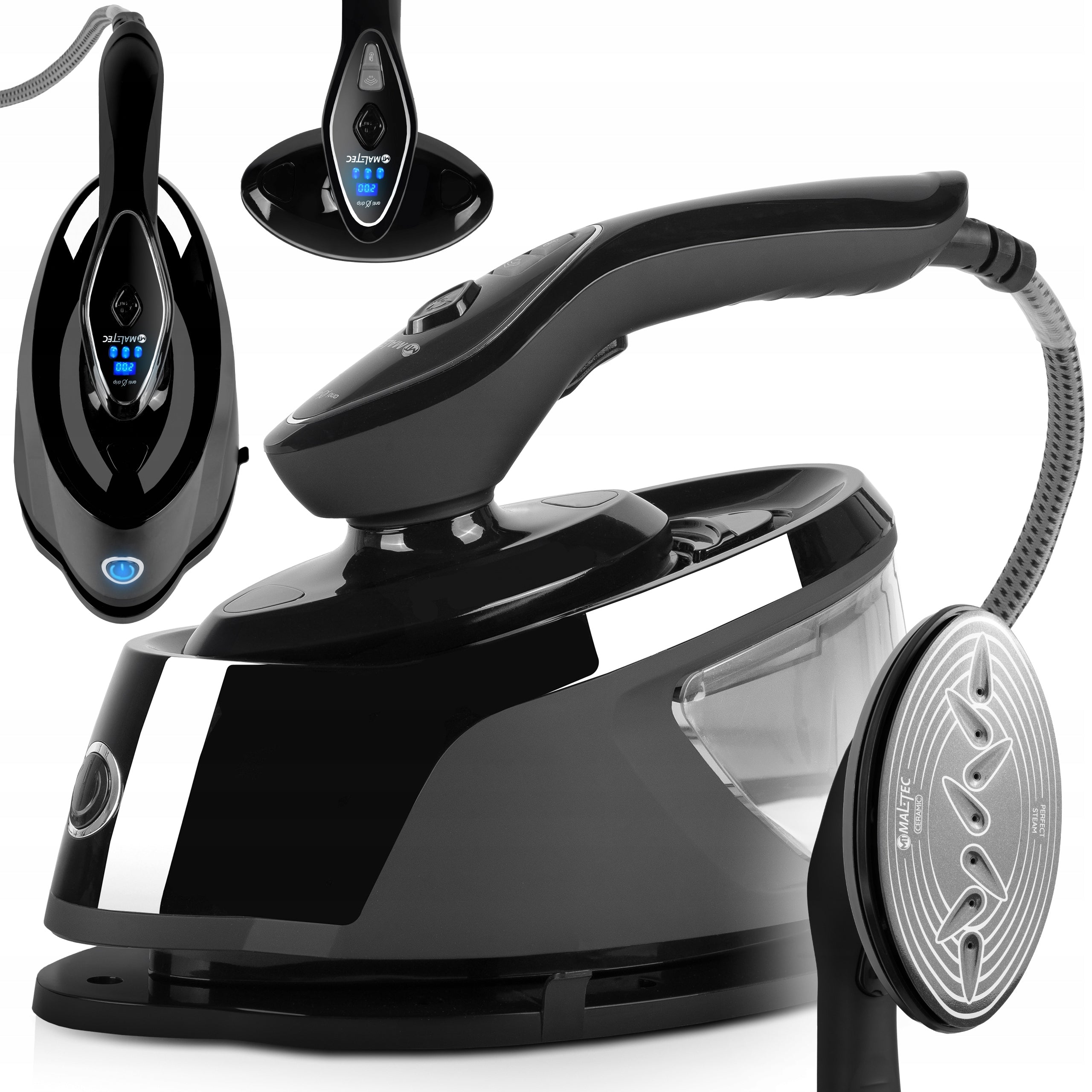 2X STEAM IRON WITH STATION STEAM GENERATOR STEAMER FOR CLOTHES 2500W Model SteamCare