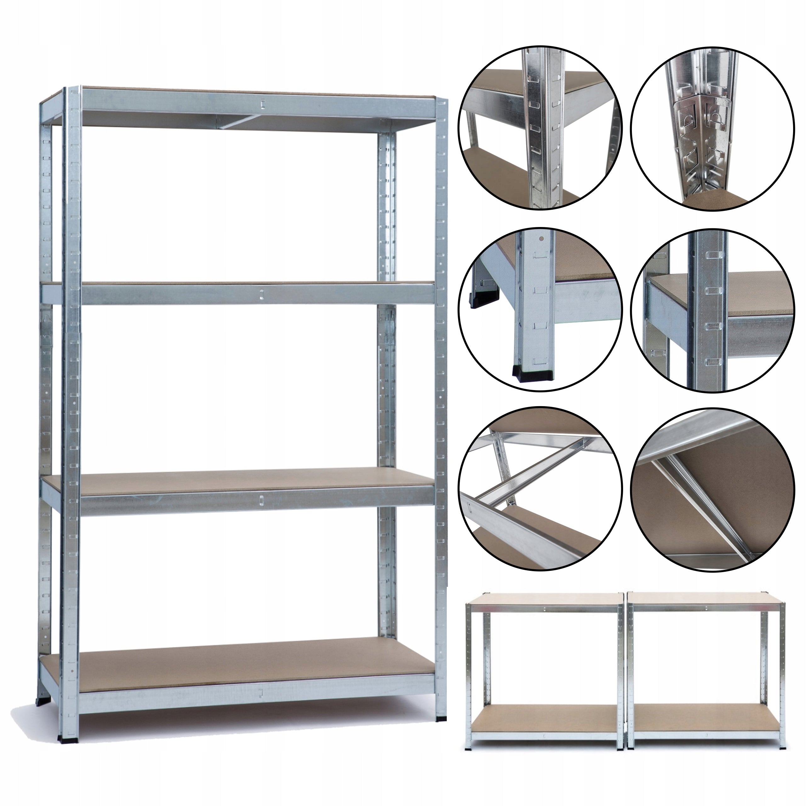 2X STORAGE RACK GARAGE BASEMENT STRONG METAL 2PCS HD74002 172x80x30 CM Manufacturer Kontrast