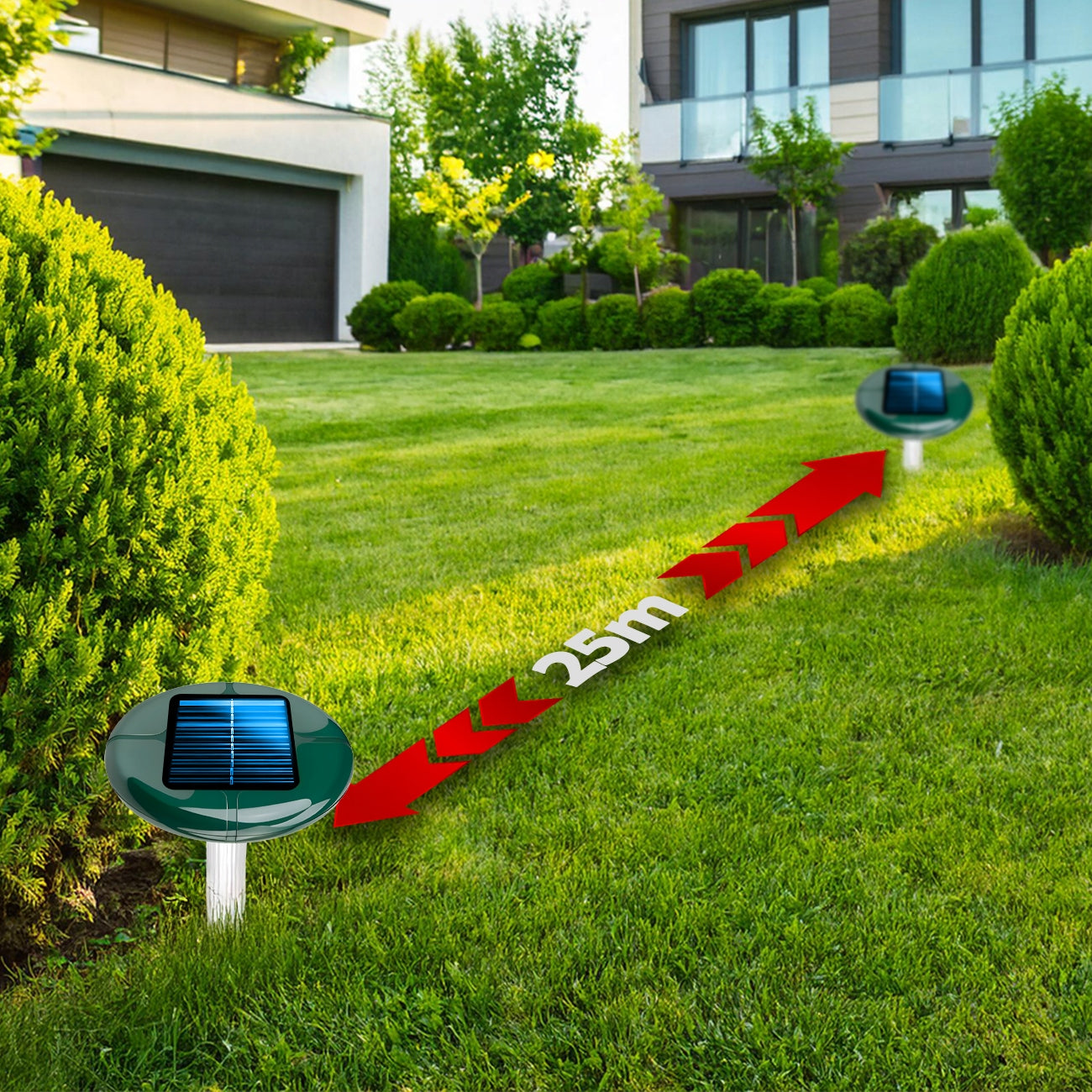 2X STRONG DETERRENT FOR MOLES VOLES MARTENS SOLAR RODENTS 1700m² Kind repellent