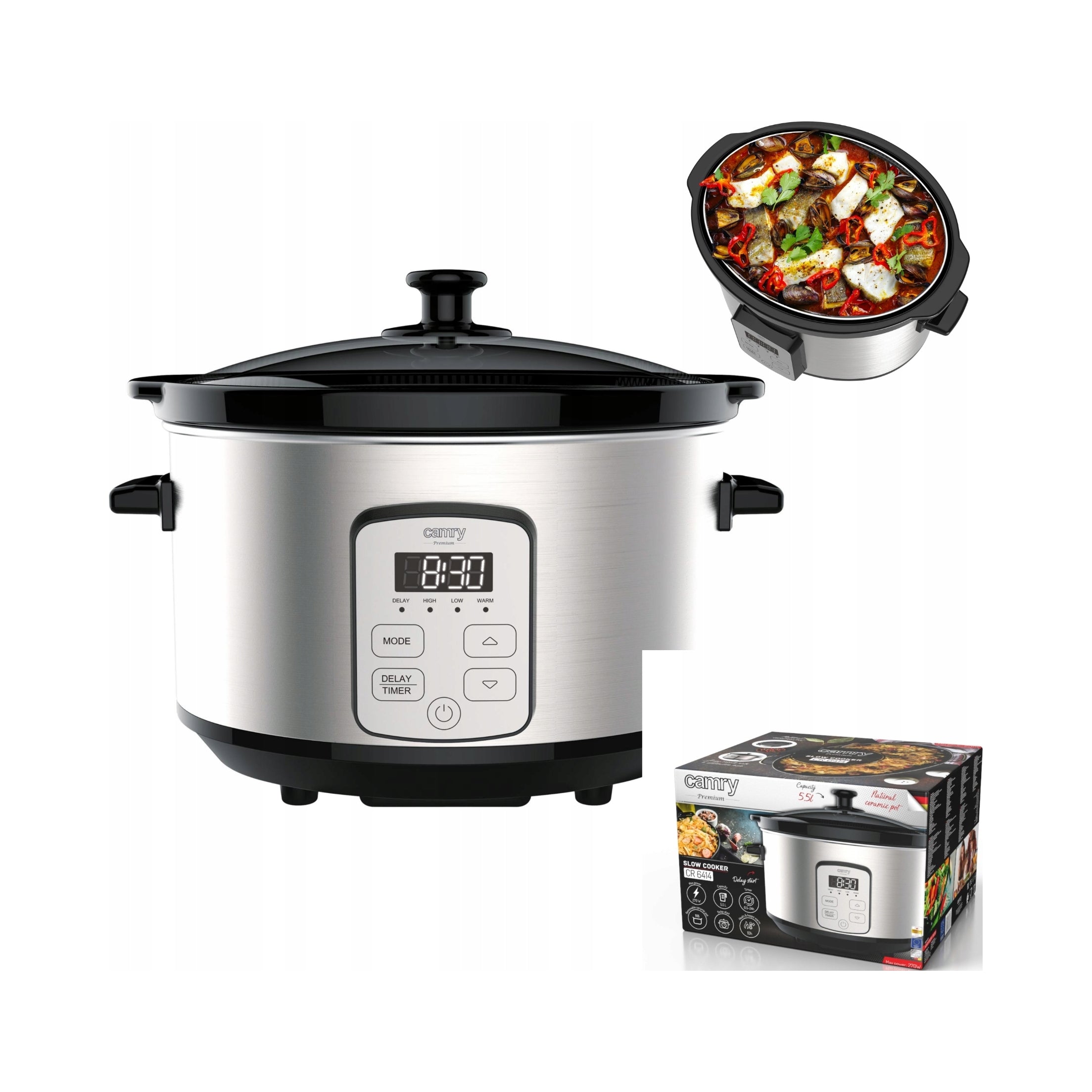 2X Slow Cooker Camry CR 6414