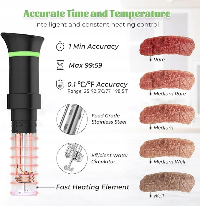 2X Sous Vide Stick with Touch Operation, Cooking Pot with Display Model BH1100kkunA
