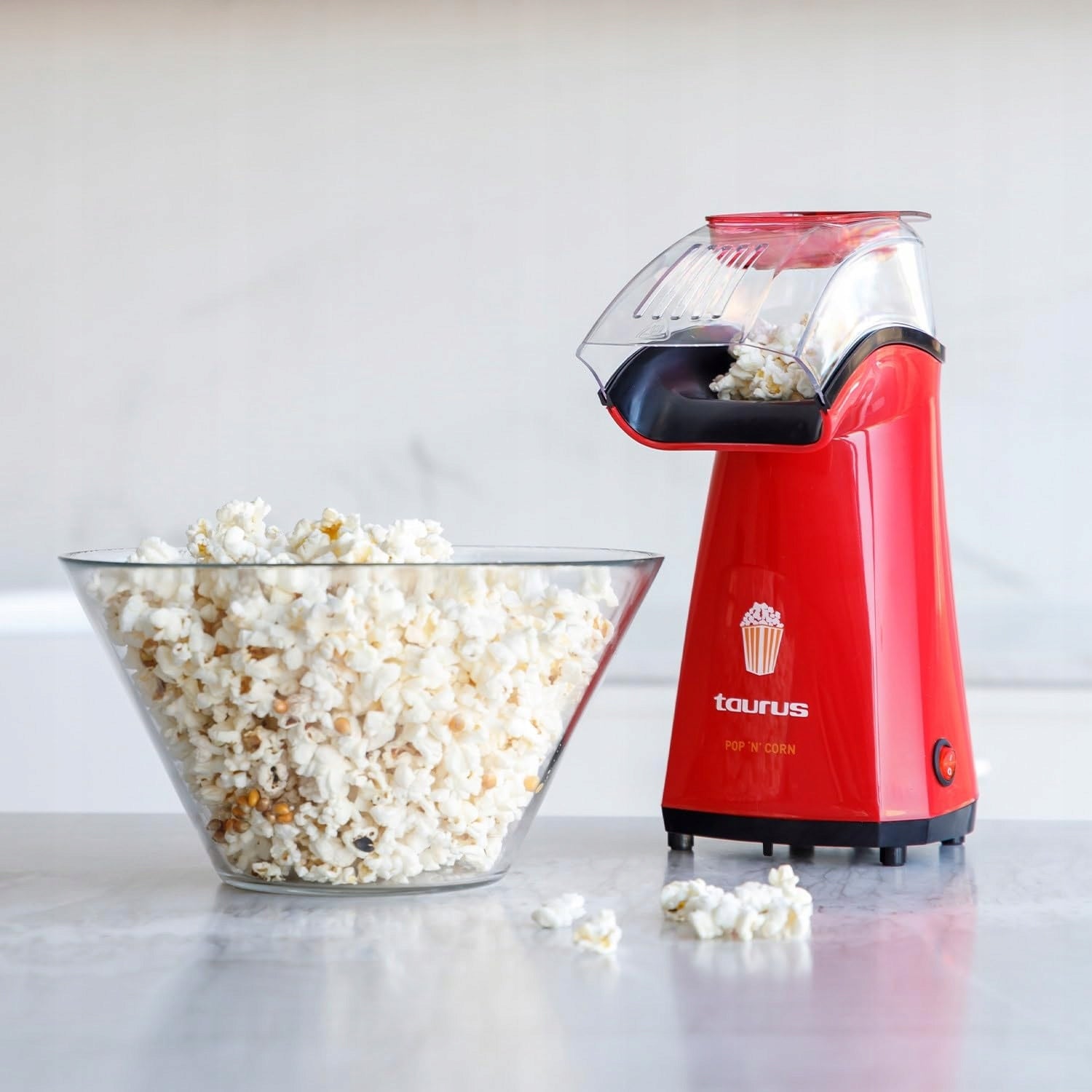 2X Taurus Pop'N'Corn Popcorn Maker Popcornica Red Dominant color red