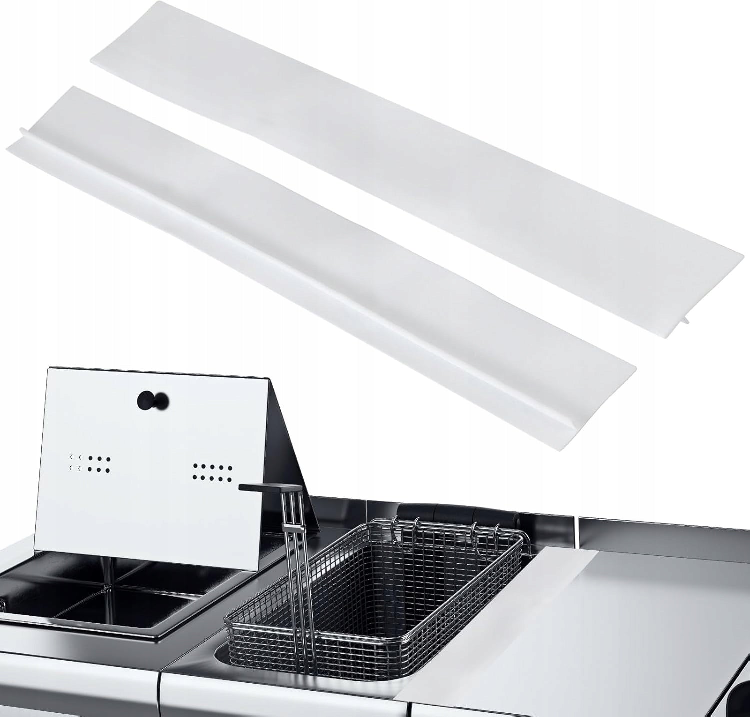 2X WHITE STRIP KITCHEN COUNTERTOP SLOT FILLER SEALING BELT 53cm
