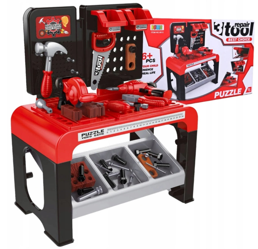2X WORKSHOP FOR CHILDREN table with tools SCREWDRIVER Brand Ramiz