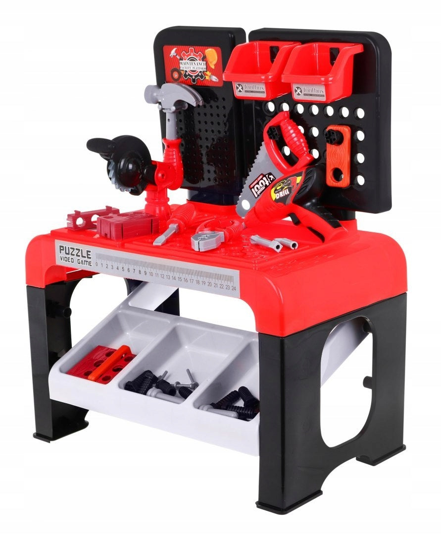 2X WORKSHOP FOR CHILDREN table with tools SCREWDRIVER