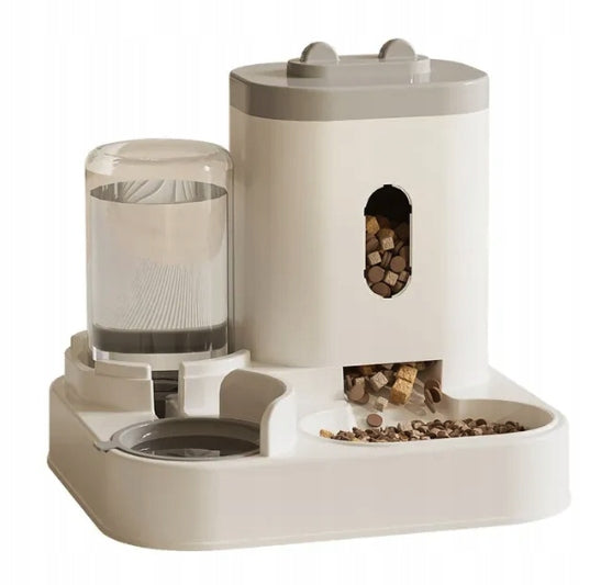 2in1 AUTOMATIC FOOD AND WATER FEEDER DOUBLE CAT DOG BOWL DISPENSER