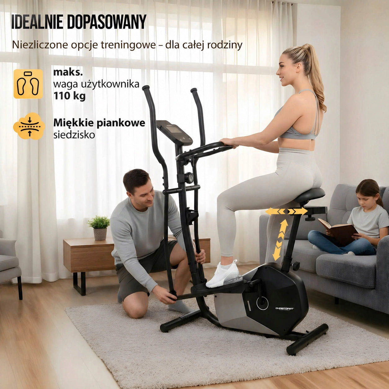 2in1 Bike and elliptical cross trainer Christopeit CT6 Product weight 32 kg