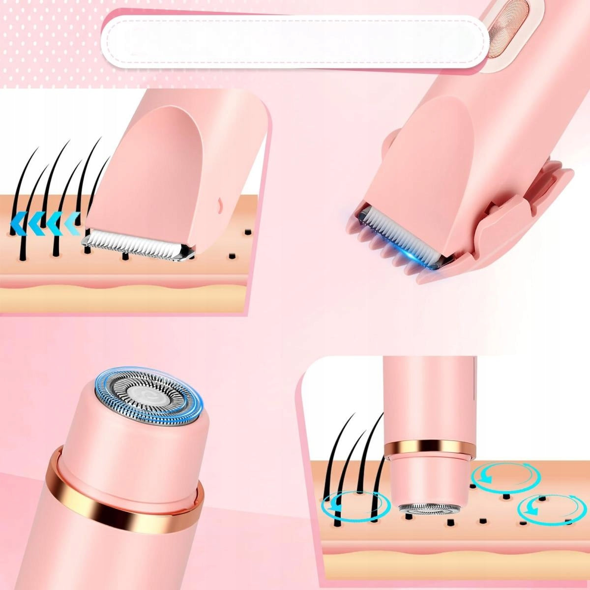 2in1 Bikini Trimmer for Women for Intimate Areas, Electric Shaver Brand no brand